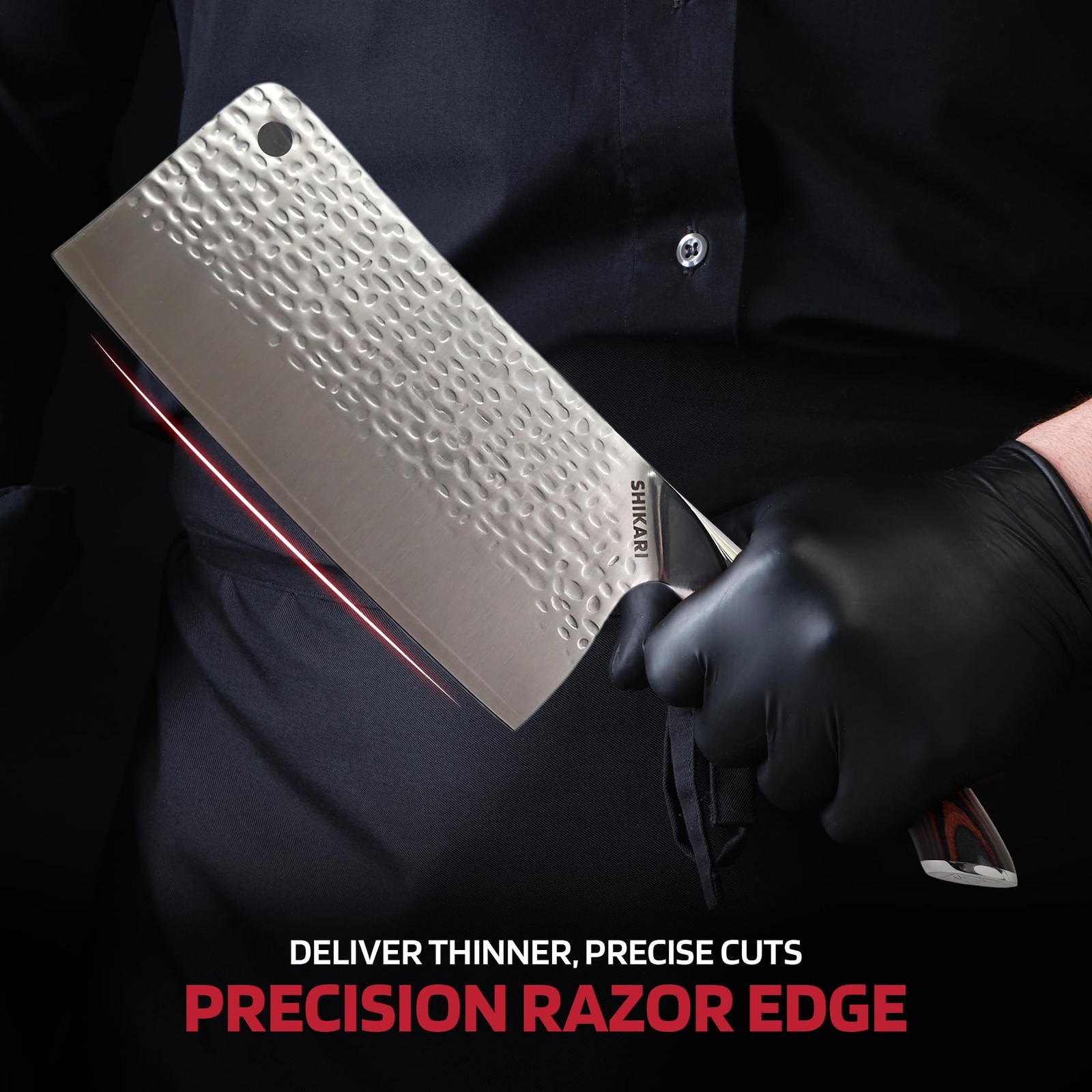 Cleaver Knife 7 inch – Full Tang Damascus VG10 Meat Cleaver with Pakkawood Ha…