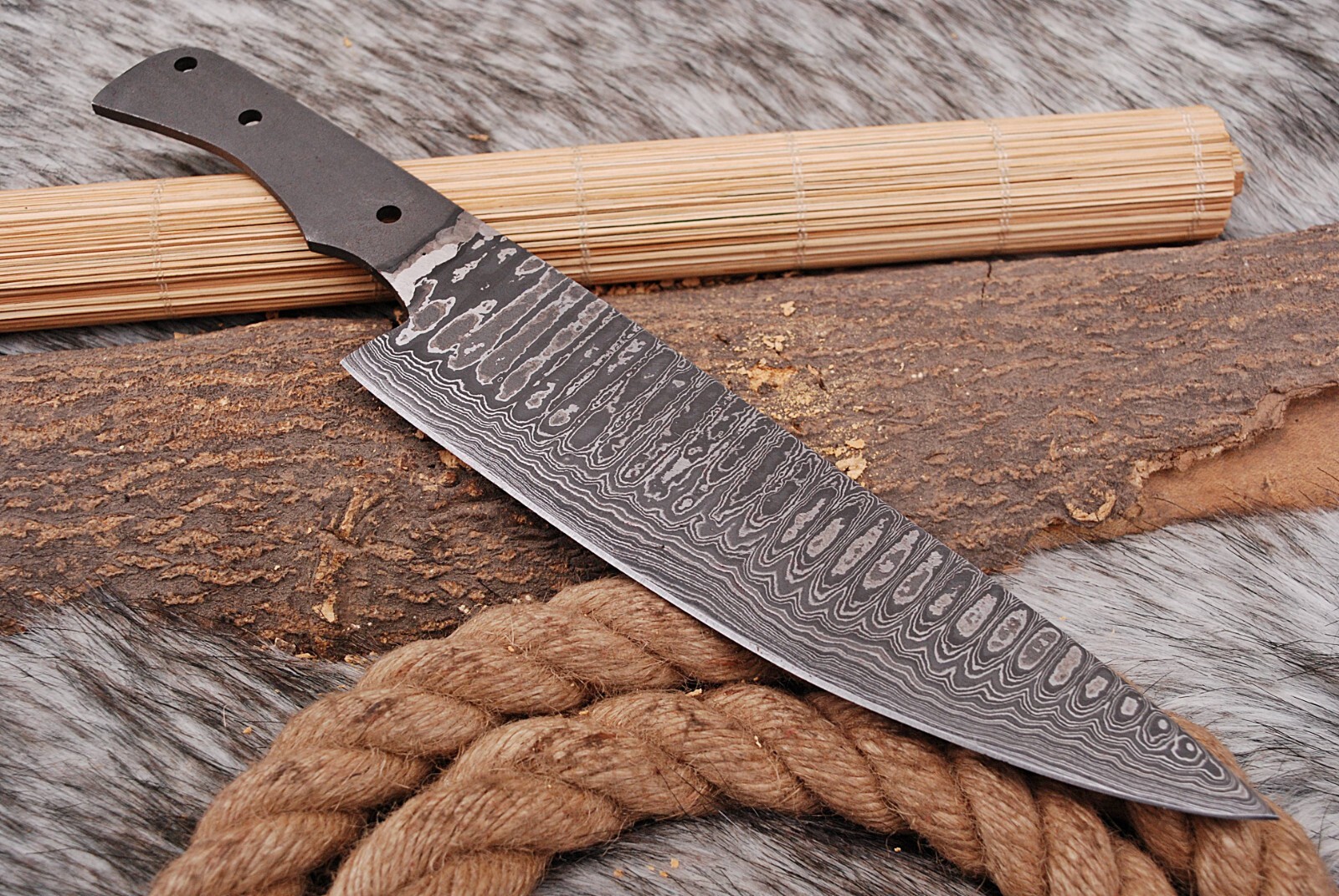 CUSTOM HANDMADE FORGED DAMASCUS STEEL CHEF KNIFE KITCHEN BONING KNIFE x-167