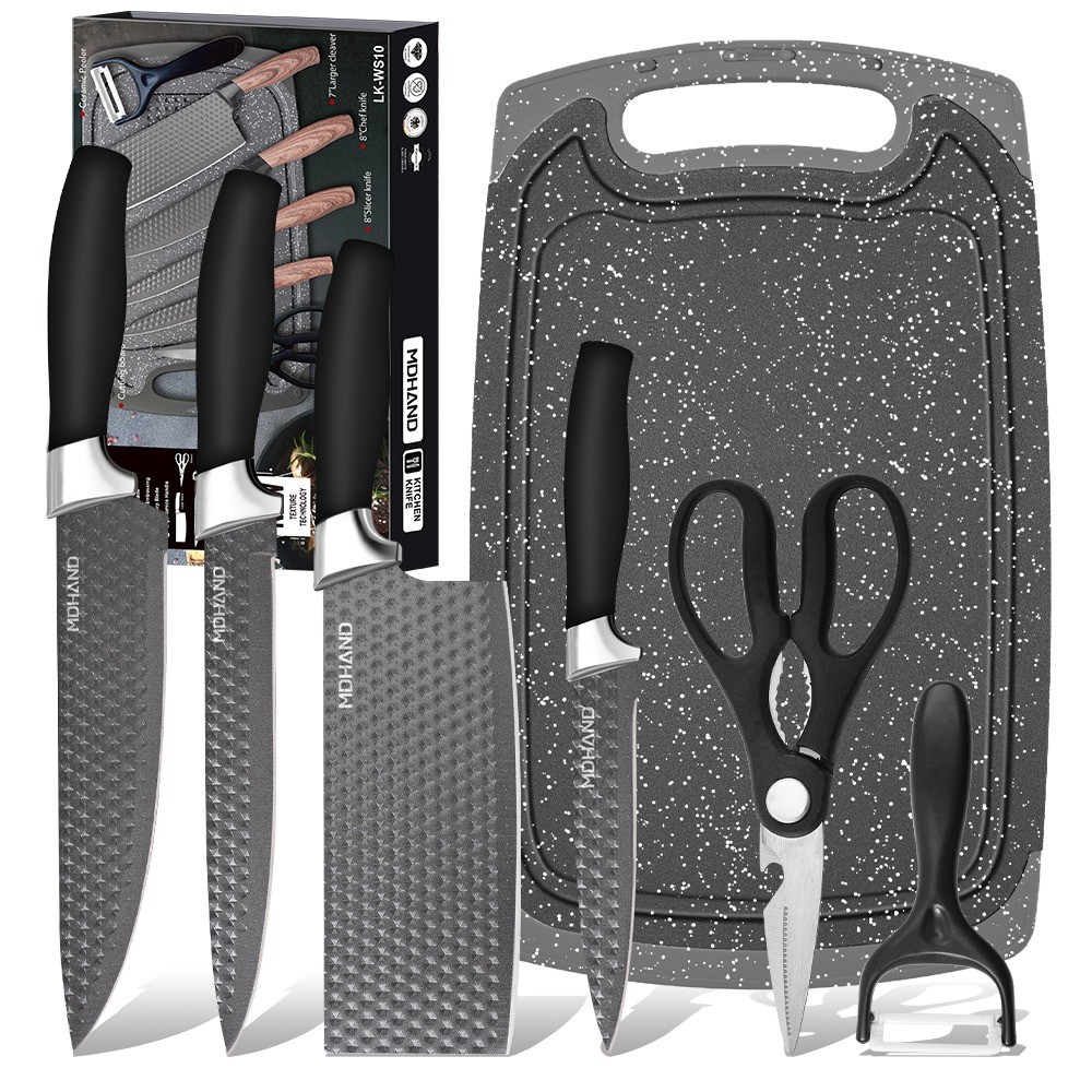 7PCS Kitchen Knife Set Japanese Damascus Chef Knives Cleaver Set With Gift Box