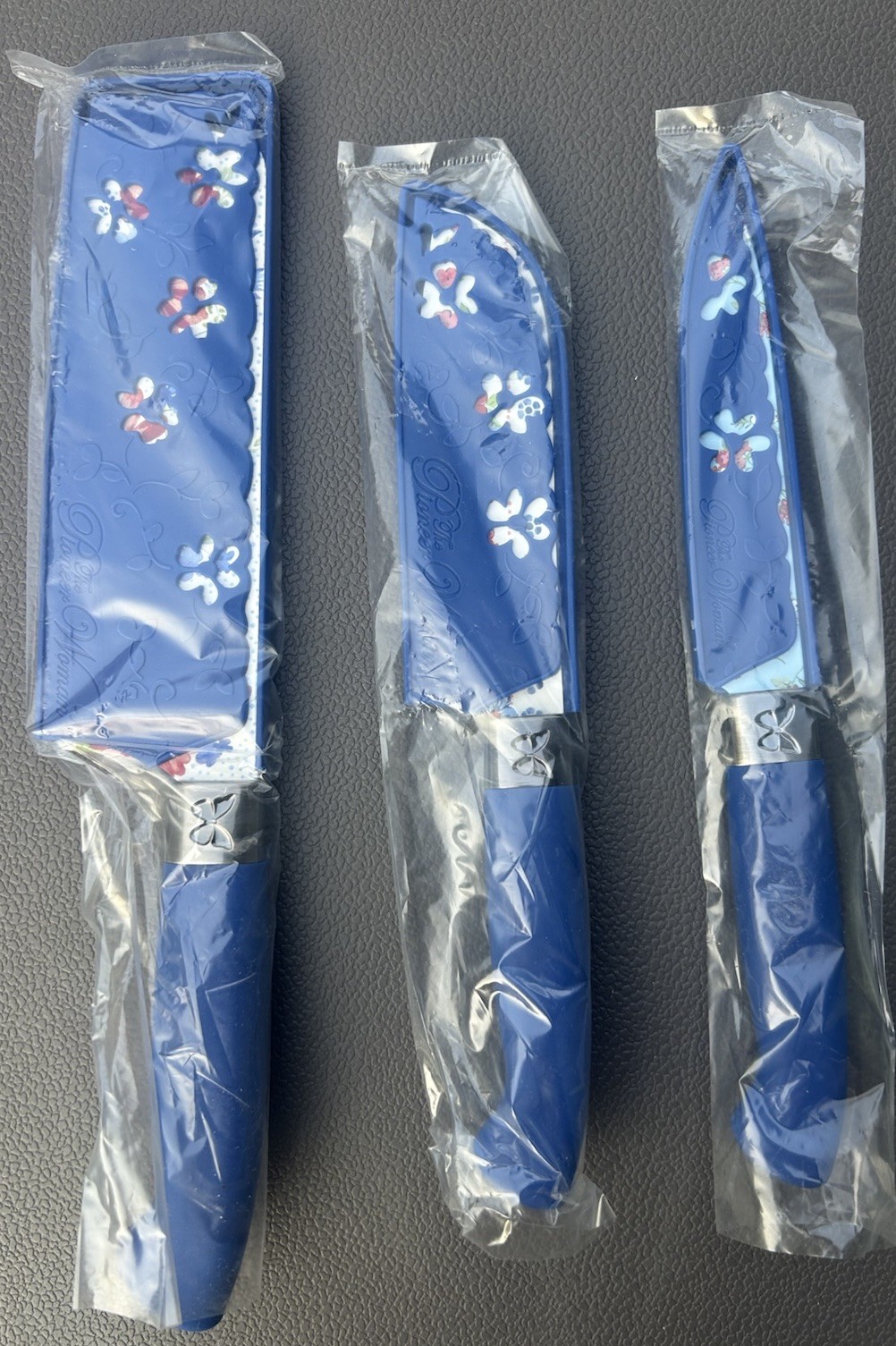 Pioneer Woman 8pc Floral Kitchen Knife Set w/scissors Blue Green Red New