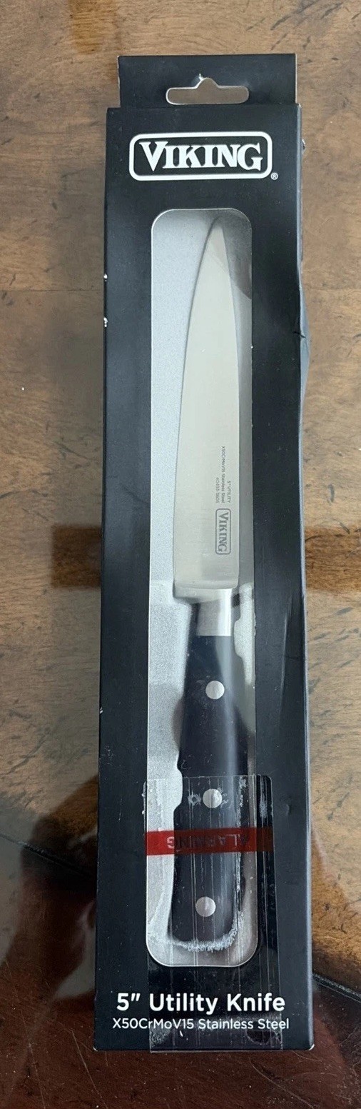 VIKING 5” Utility Knife X50CrMoV15 Stainless Steel Full Tang 40493