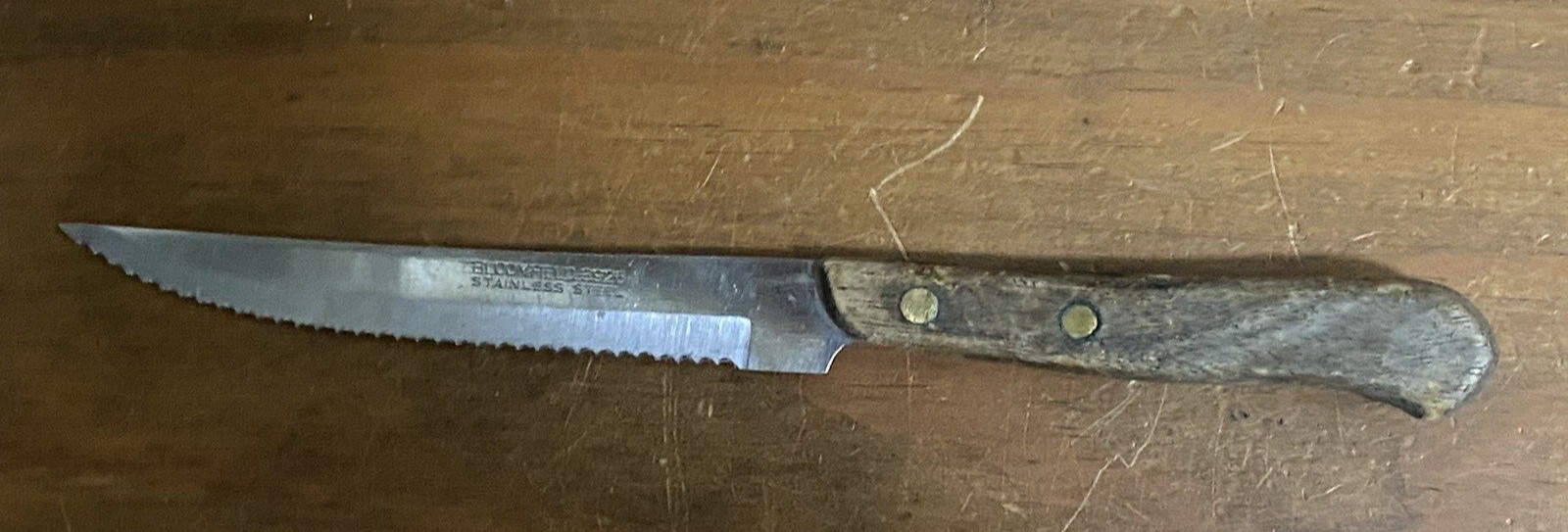 Bloomfield # 3926 Steak Knife 8 1/2″ Inch Stainless Steel Japan Wood Handle