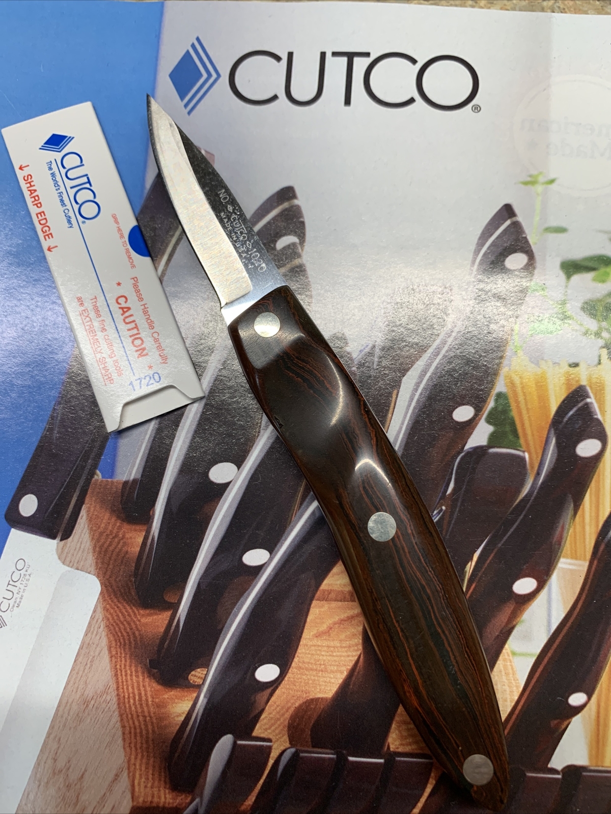 CUTCO 20 or 1020 Paring Knife Factory Sharp Strt Edge Classic/Brown Choose Qty