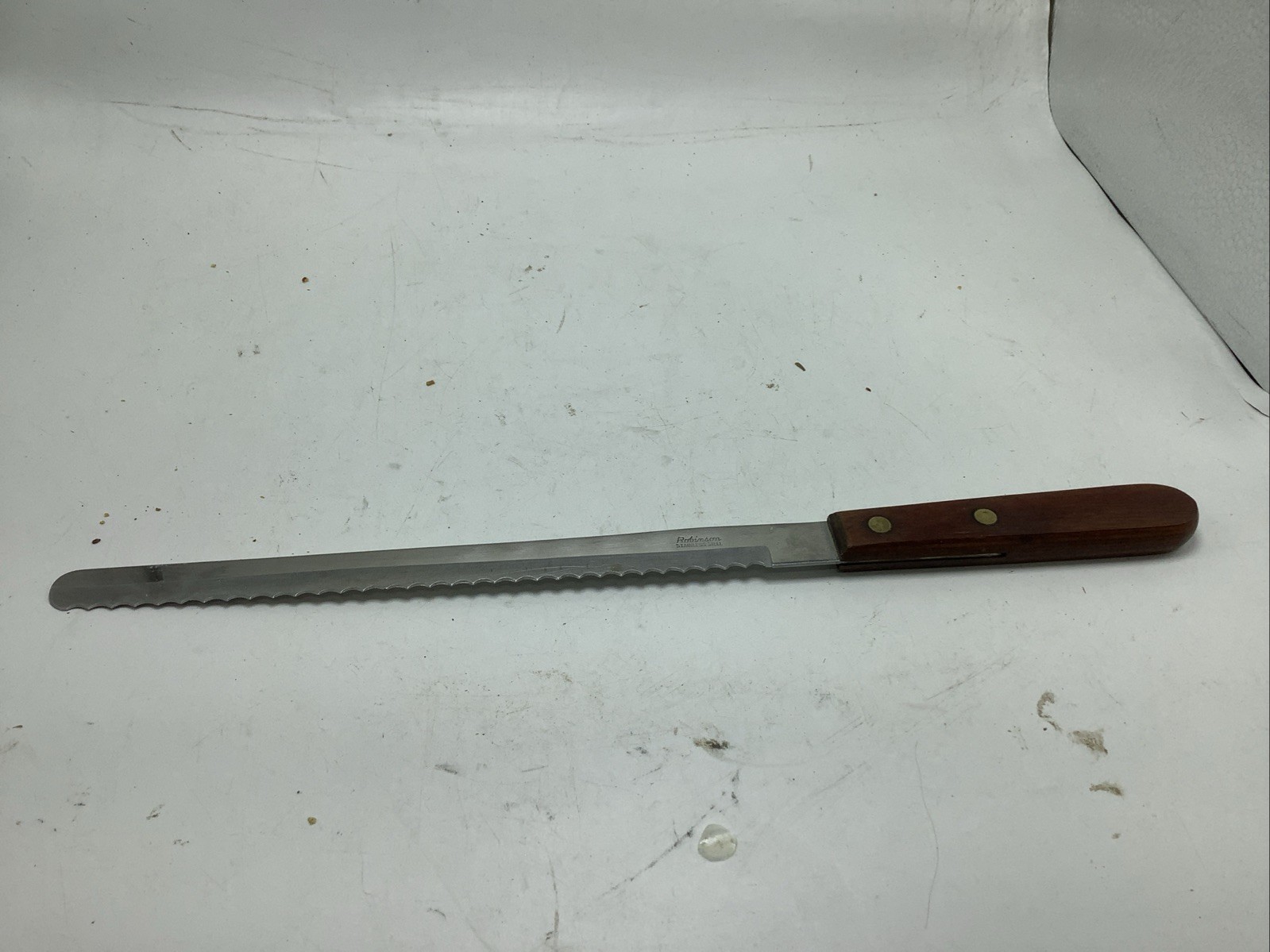Robinson Knife Co. 9 Inch Serrated Bread Knife With Wood Handle