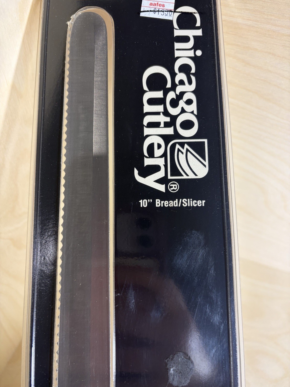 chicago cutlery nos bt10p 10″ bread slicer serated new walnut bt10