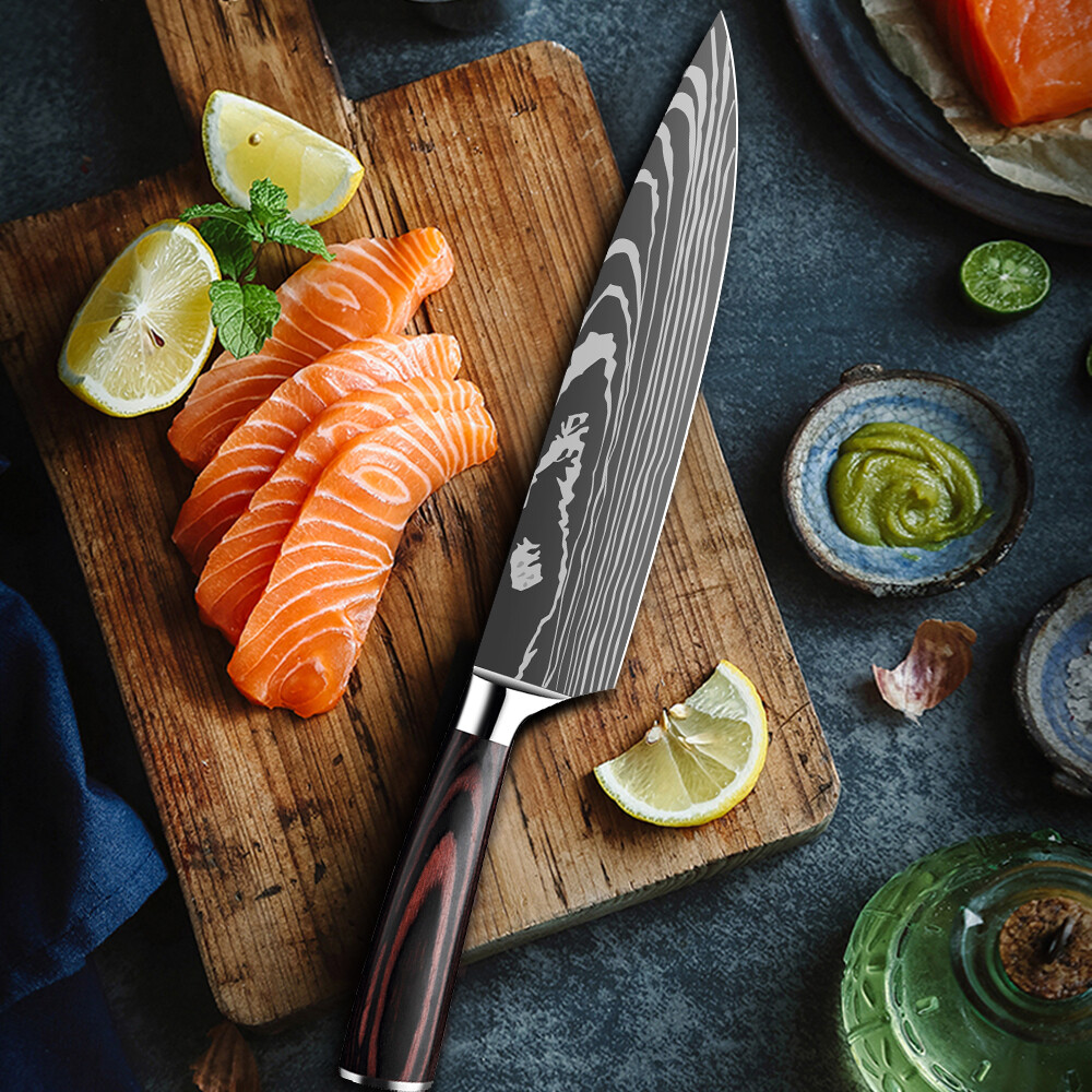 Japanese Chef Knife Professional Kitchen Knife for Steak and Vegetables Forged