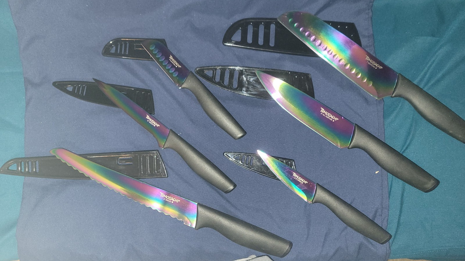 Hampton Forge Rainbow Titanium – 12 Piece Cutlery 12 Piece, Black Knives
