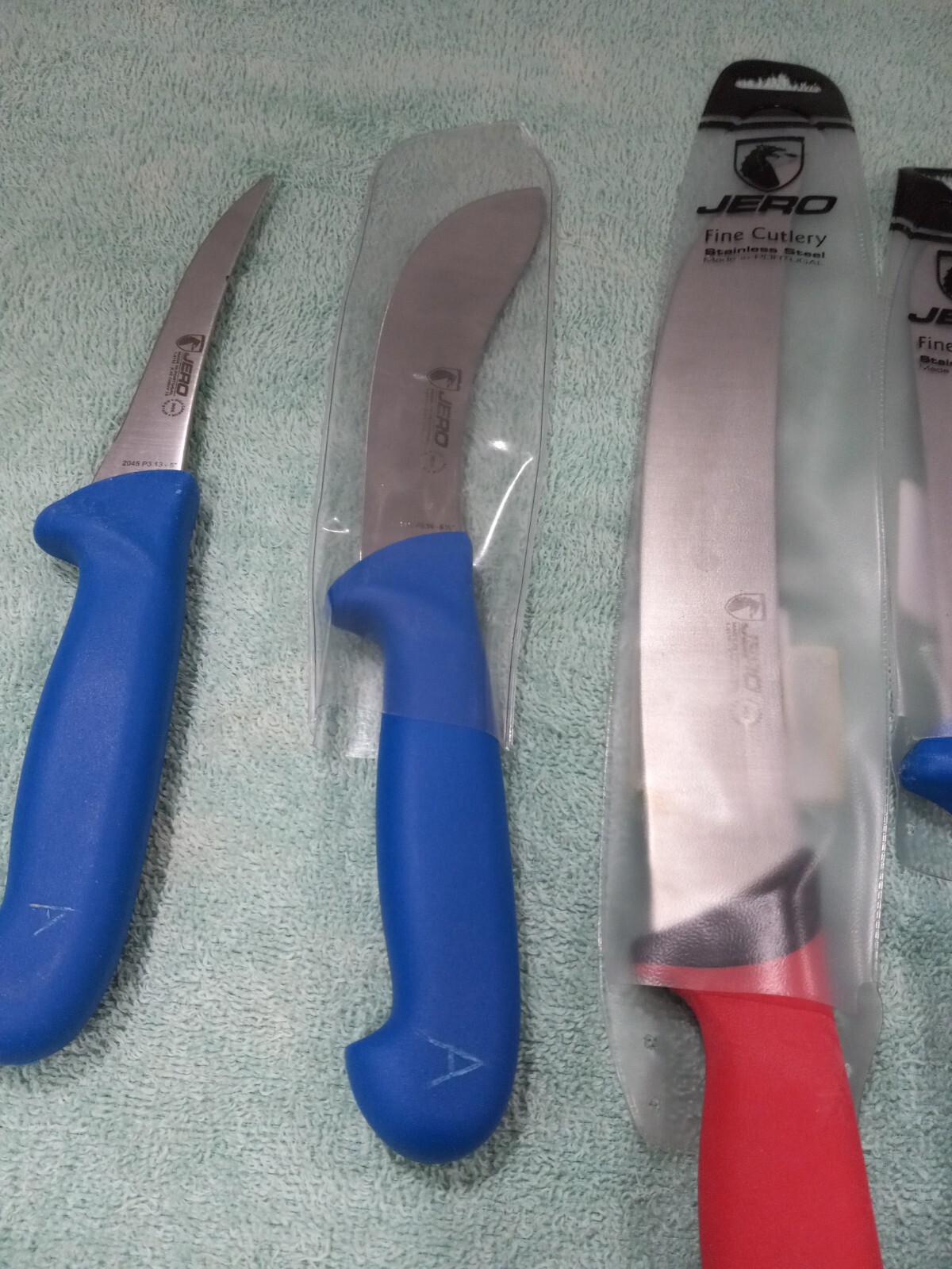JERO Kitchen Knife lot mixed lot blue red lot of 4 read description