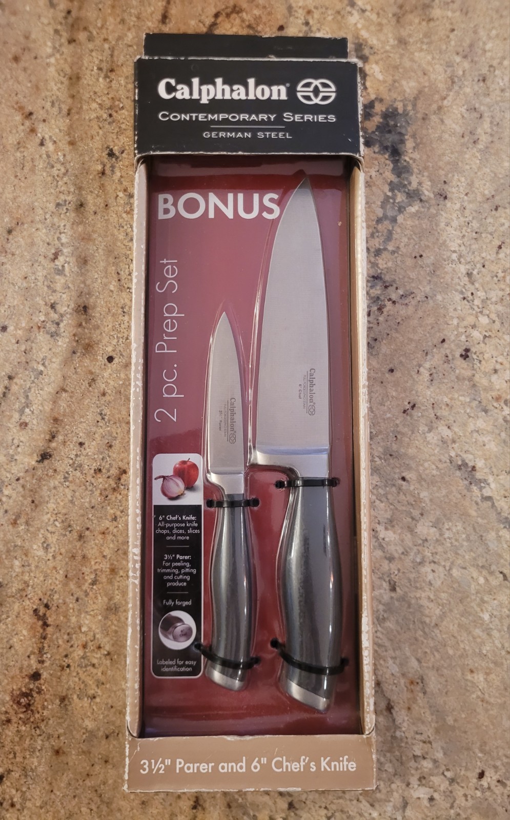 Calphalon 2 Piece Prep Knife Set ! Brand New In Sealed Box. Parer & Chef Knives
