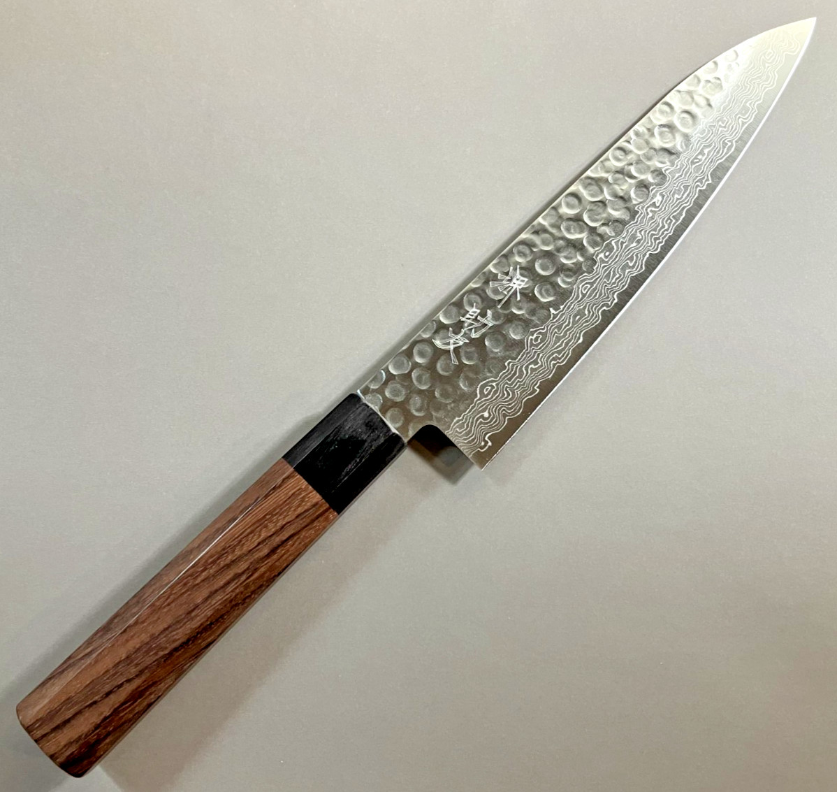 Japanese Gyuto Knife 180mm AUS10 Damascus Tsuchime Wa Handle HW104S