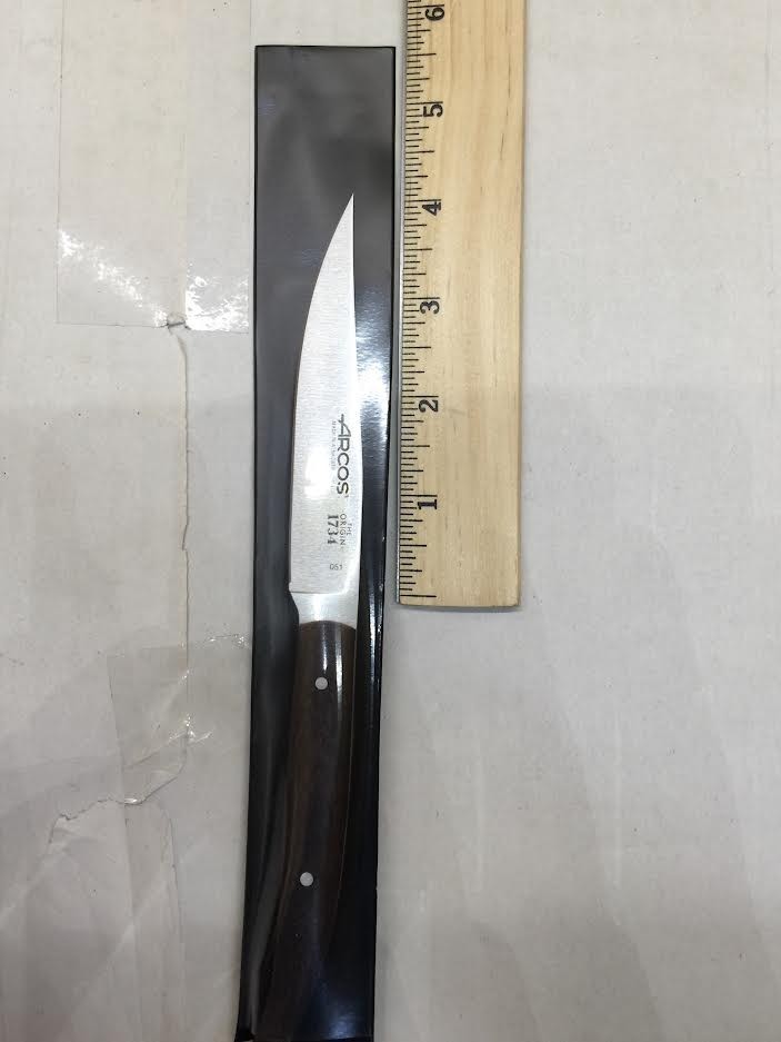Arcos Steak Knife in Nitrum Stainless Steel. 4 Inch Non Serrated Steak