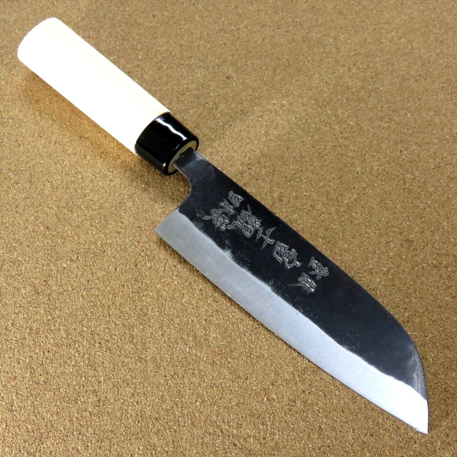 Japanese Kitchen Santoku Knife 160mm 6.3 inch Kuro-Uchi Blue Steel #2 SEKI JAPAN