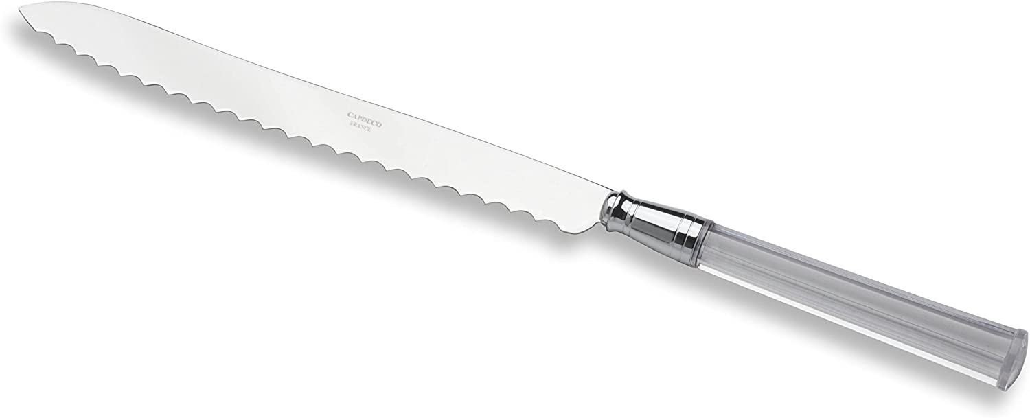 Capdeco Doric Clear Bread Knife 11.8in 18/10 Stainless Steel France