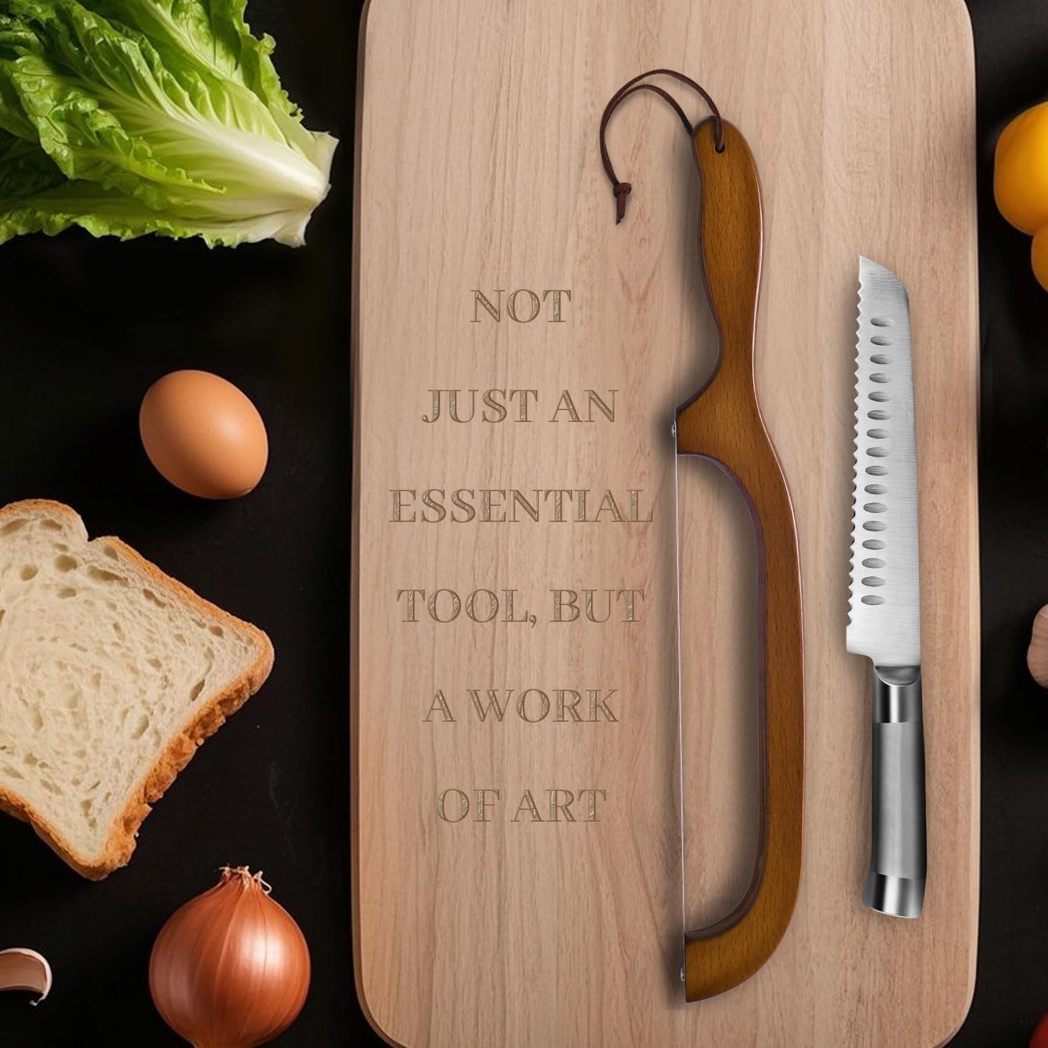 2Pack Sourdough Bread Knife for Homemade Bread, Serrated Bread Cutter Ergo-Safe