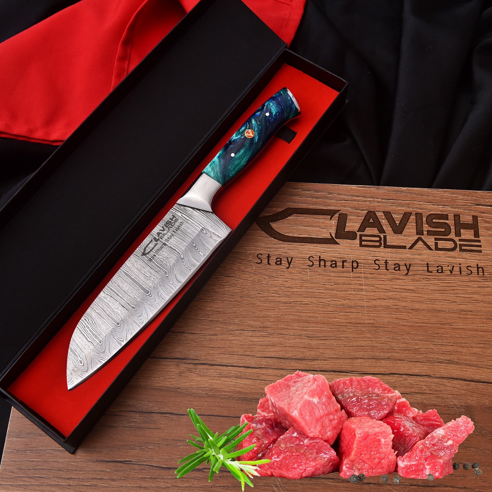 CUSTOM HANDMADE FORGED DAMASCUS STEEL CHEFS KNIFE KITCHEN KNIFE WITH GIFT BOX