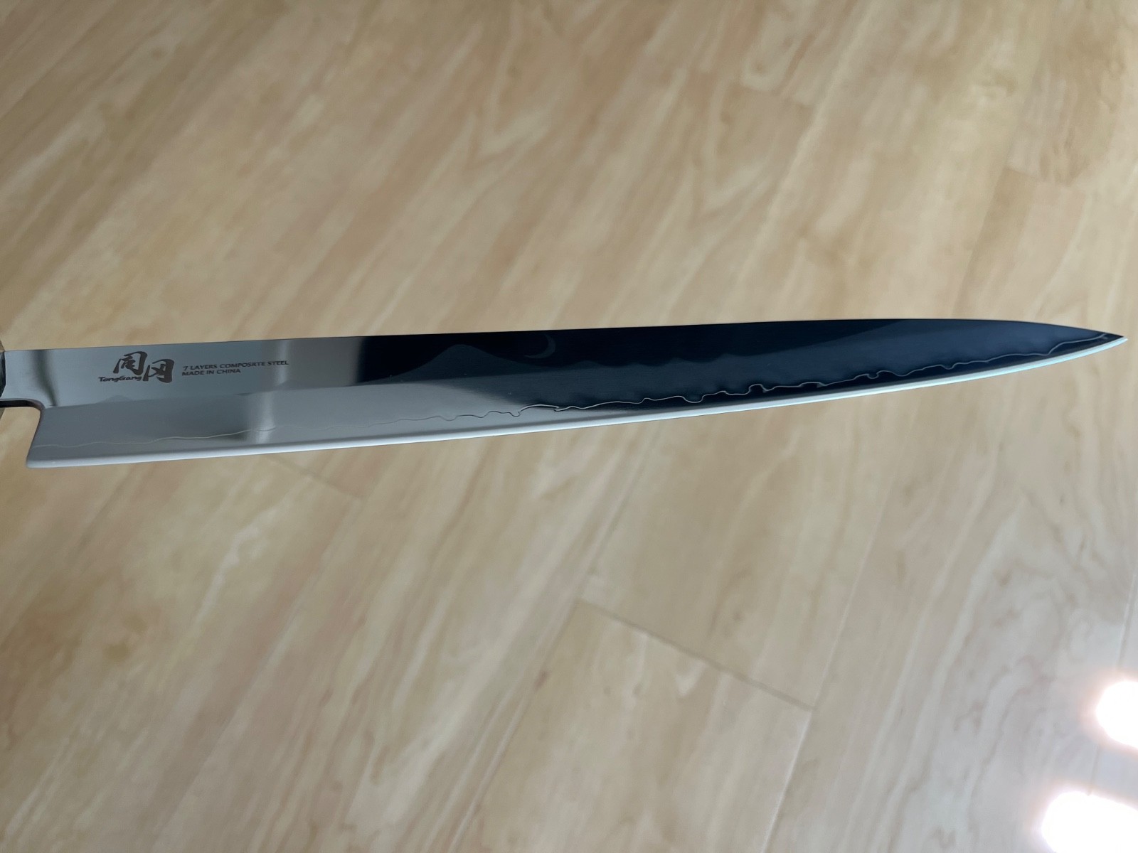 Tonggang 10.5″ Japanese Style Sashimi Ebony Wooden Handle Sushi Yanagiba Knive