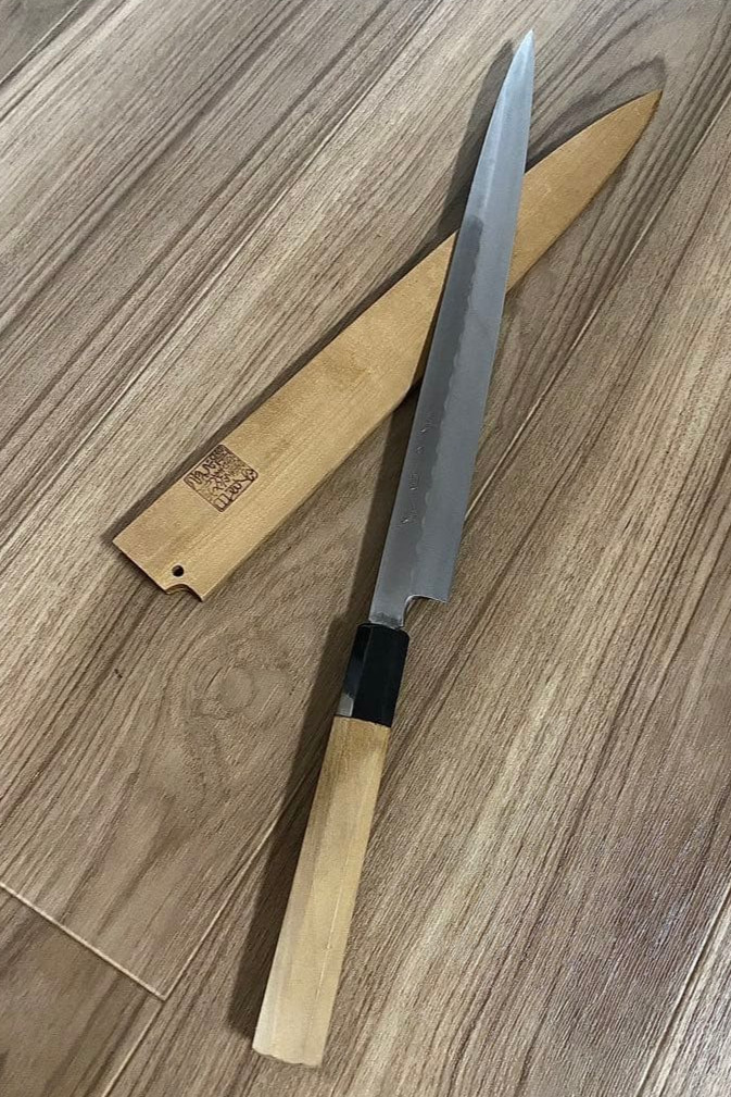 Nenohi Fuguhiki Kitchen Knife 300mm 11.8 inch Honyaki with Saya Sheath Used
