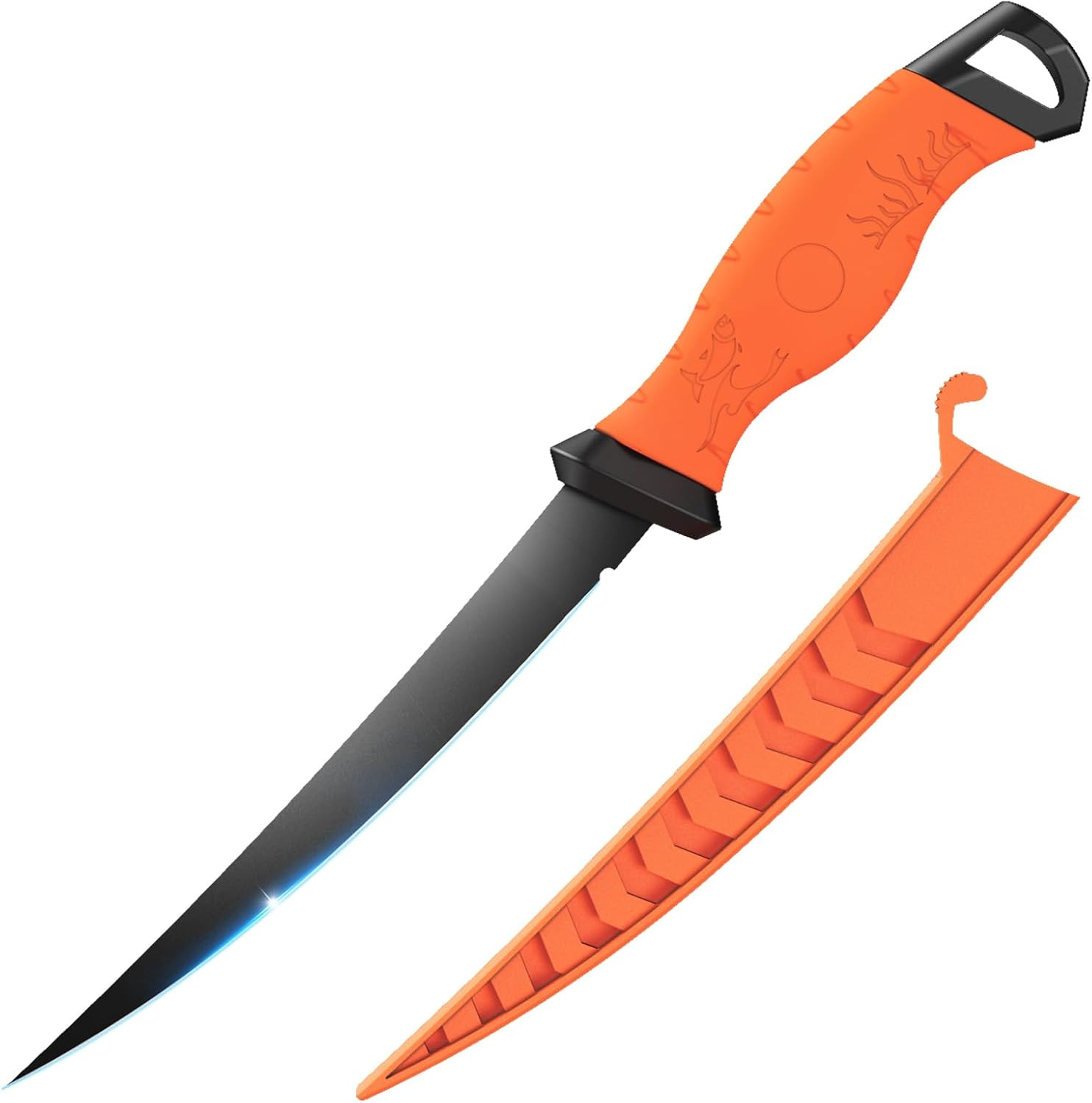Fishing Fillet Knife 7 Inch, High Carbon Stainless-Steel Blade, Non-Slip Handles