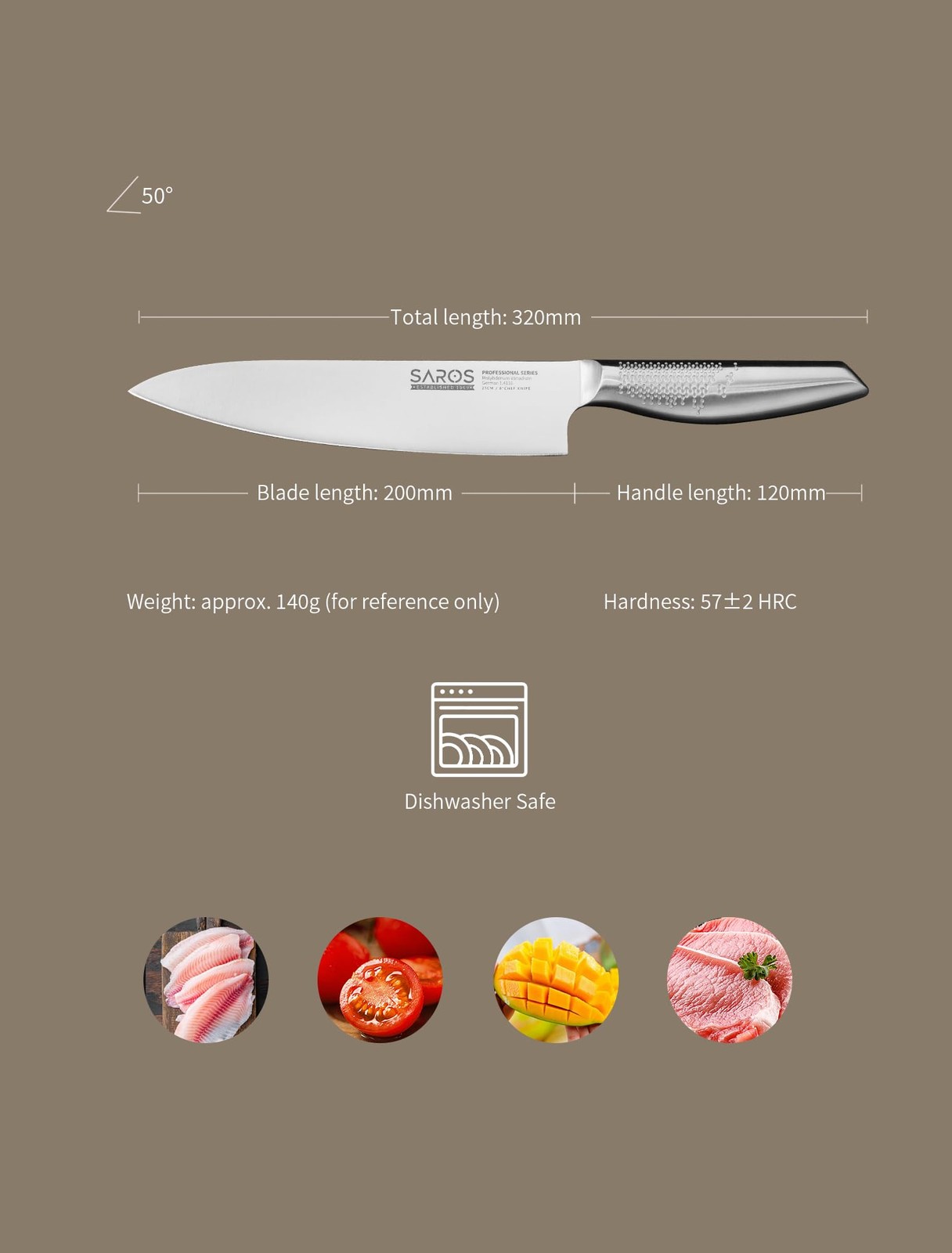 8 Inch Japanese Gyuto Chef Knife German Steel Razor Sharp Kitchen Tool Gift Box
