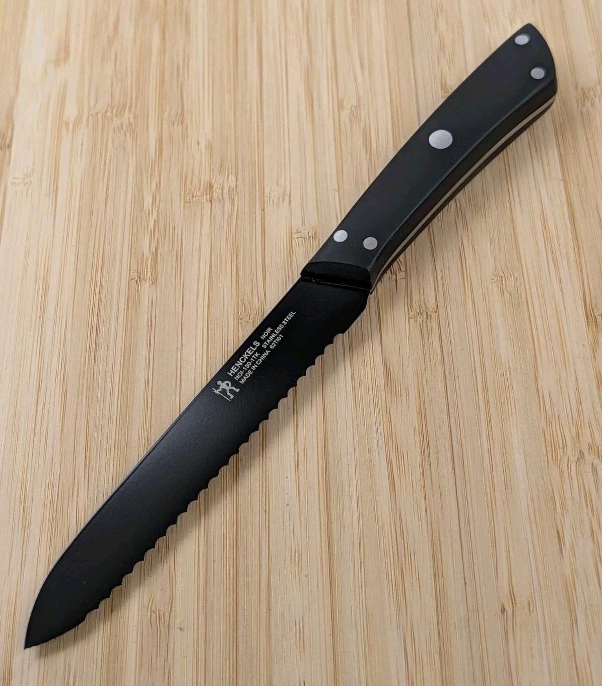 Henckels NOIR 5-in UTILITYKnife BLACK Stainless Blade & ABS Handle, NOI-130-1TK