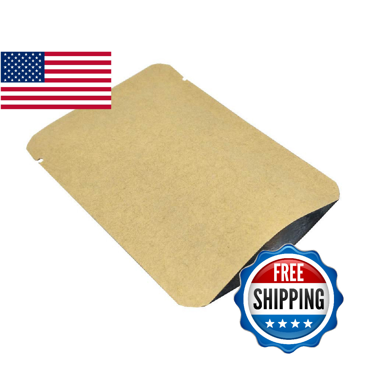 FERENLI 100 Pieces 7.9×11.8 inch Kraft Paper Open Top Vacuum Sealable Bags Mylar