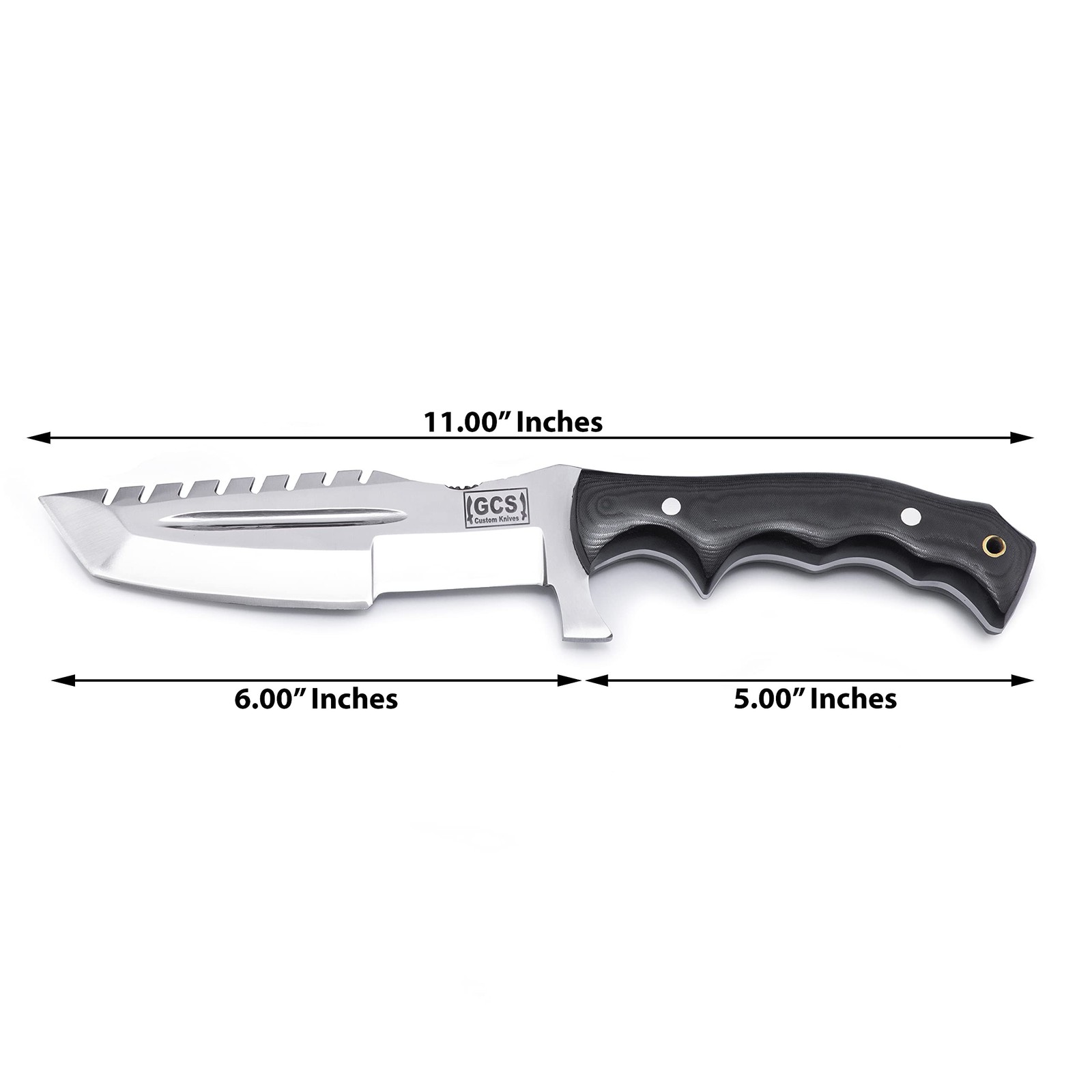 GCS Handmade D2 steel Hunting Knife G10 Handle Fixed Blade Knife Right Hand S…