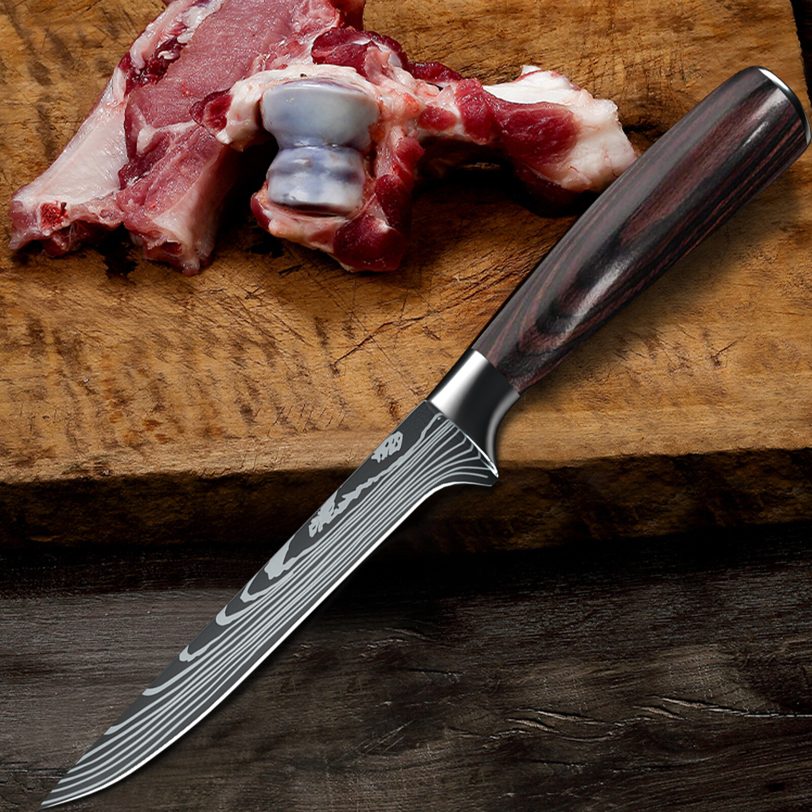 Boning Knife 6 Inch German High Carbon Stainless Steel Grade Boning Fillet Knife