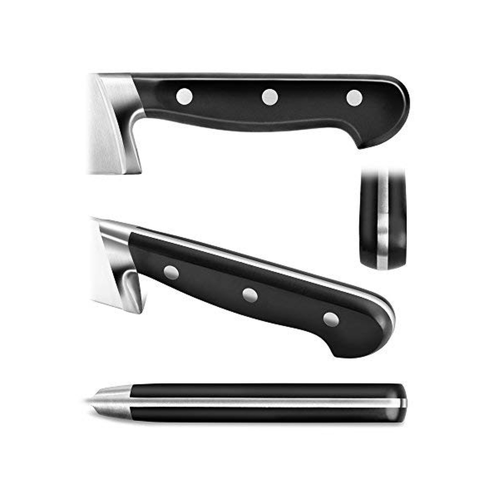 Cangshan TV2 Series 1023015 Swedish 14C28N Steel Forged 3-Piece Starter Knife…