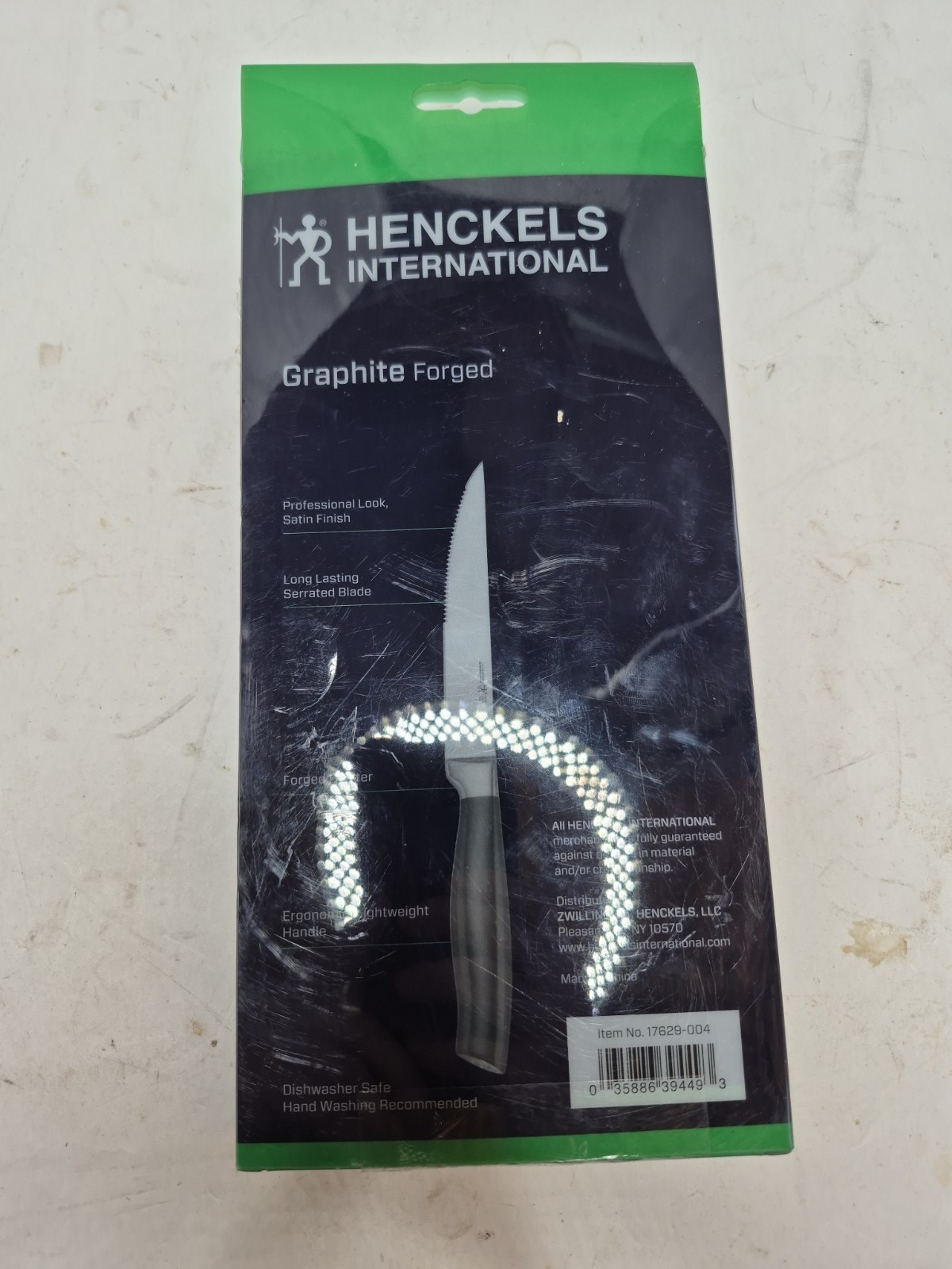 New Henckels Stainless Steel Graphite Forged Steak Knives Serrated Blade