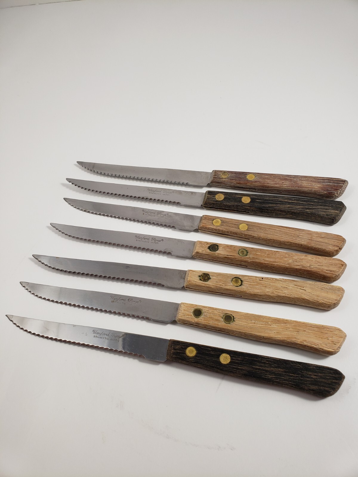 Steak Knives Hanford Forge Serrated Japan Stainless Steel Set Of 6 plus 1 bonus