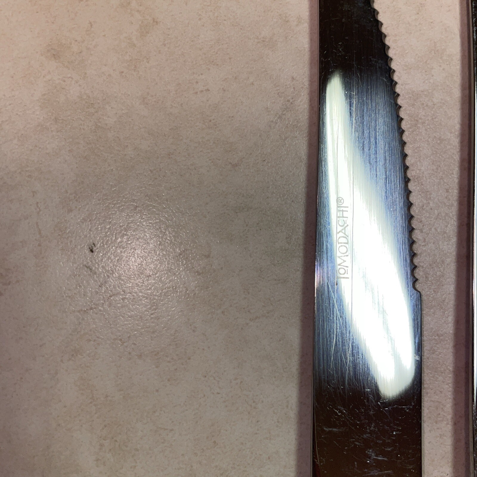 Tomodachi Steak Knives Stainless Steel Smooth Modern 9.5” Long Set of 3 READ