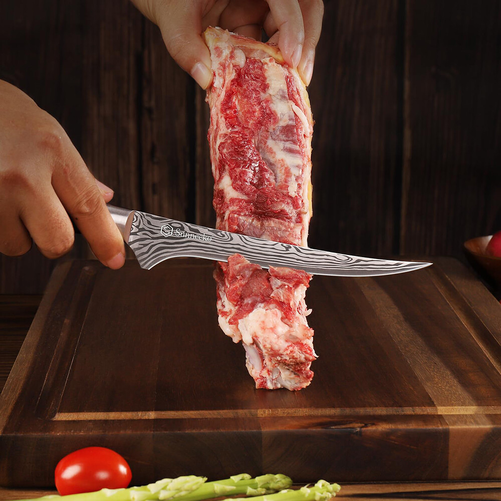 Boning Knife 6 Inch Fillet Chef’s Knife Stainless Steel Deboning Slicing Knife