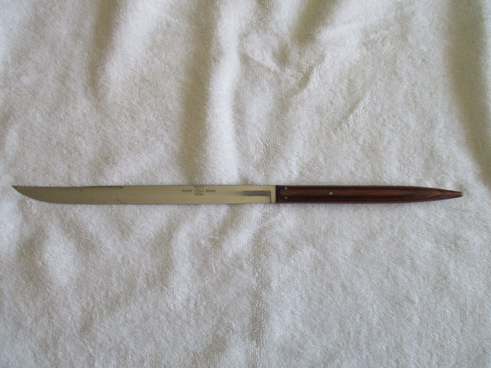 Vintage Rare – BOKER USA Razor Brand PR 7 Chrome 8″ Blade Kitchen Carving Knife