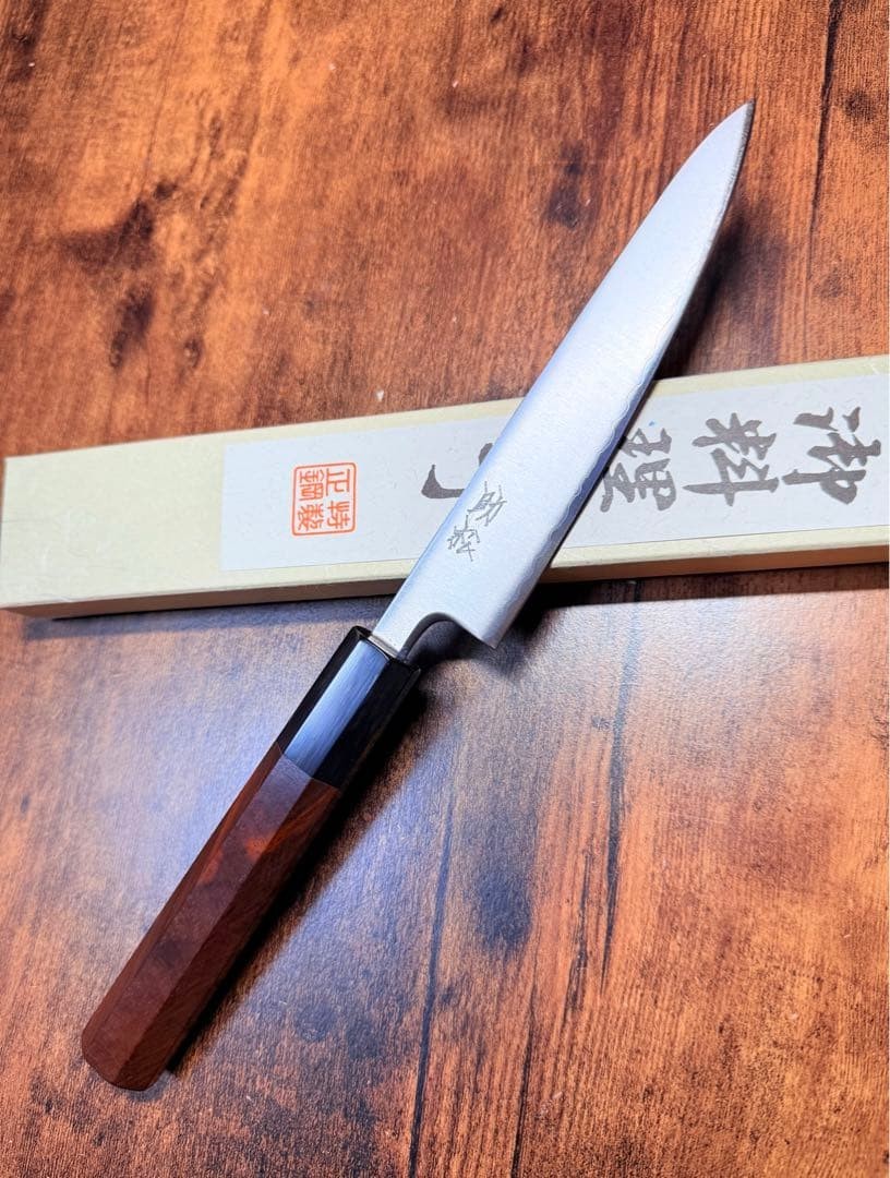 Sukematsu Japanese Kitchen Petty Knife Blue Steel Super 150mm Rosewood New