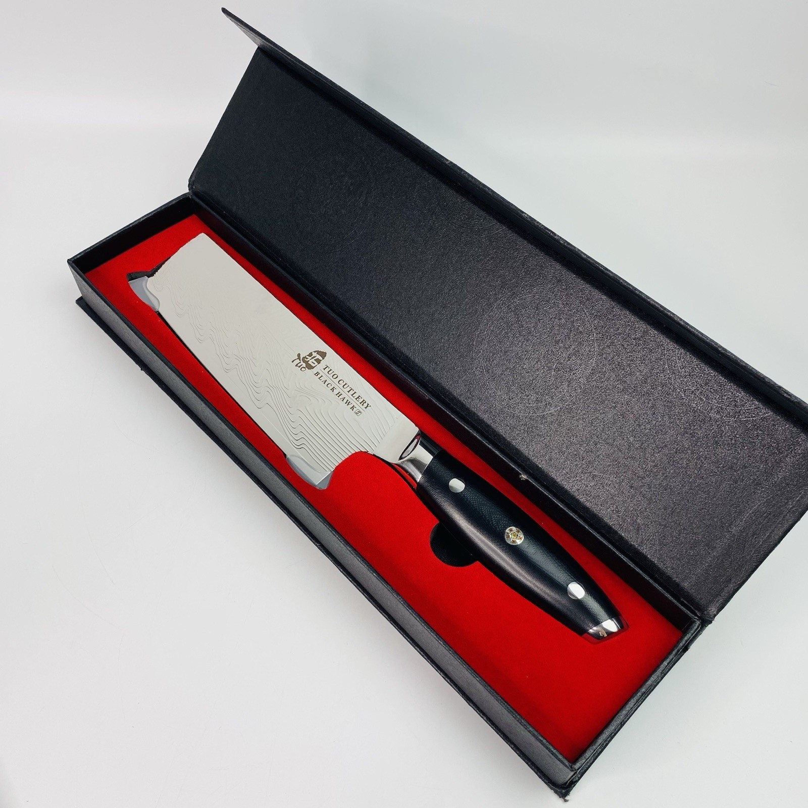 TUO Black Hawk S 6.5” Nakiri Cleaver Kitchen Vegetable Knife German Steel NEW!