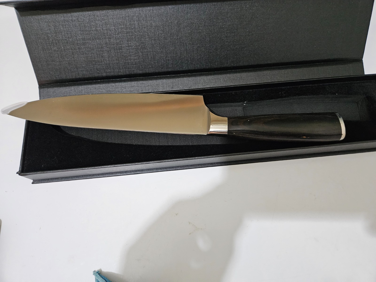 iHOMEER 8 Inch High Polished Stainless Steel Blade Chef Knife 13 in Overall