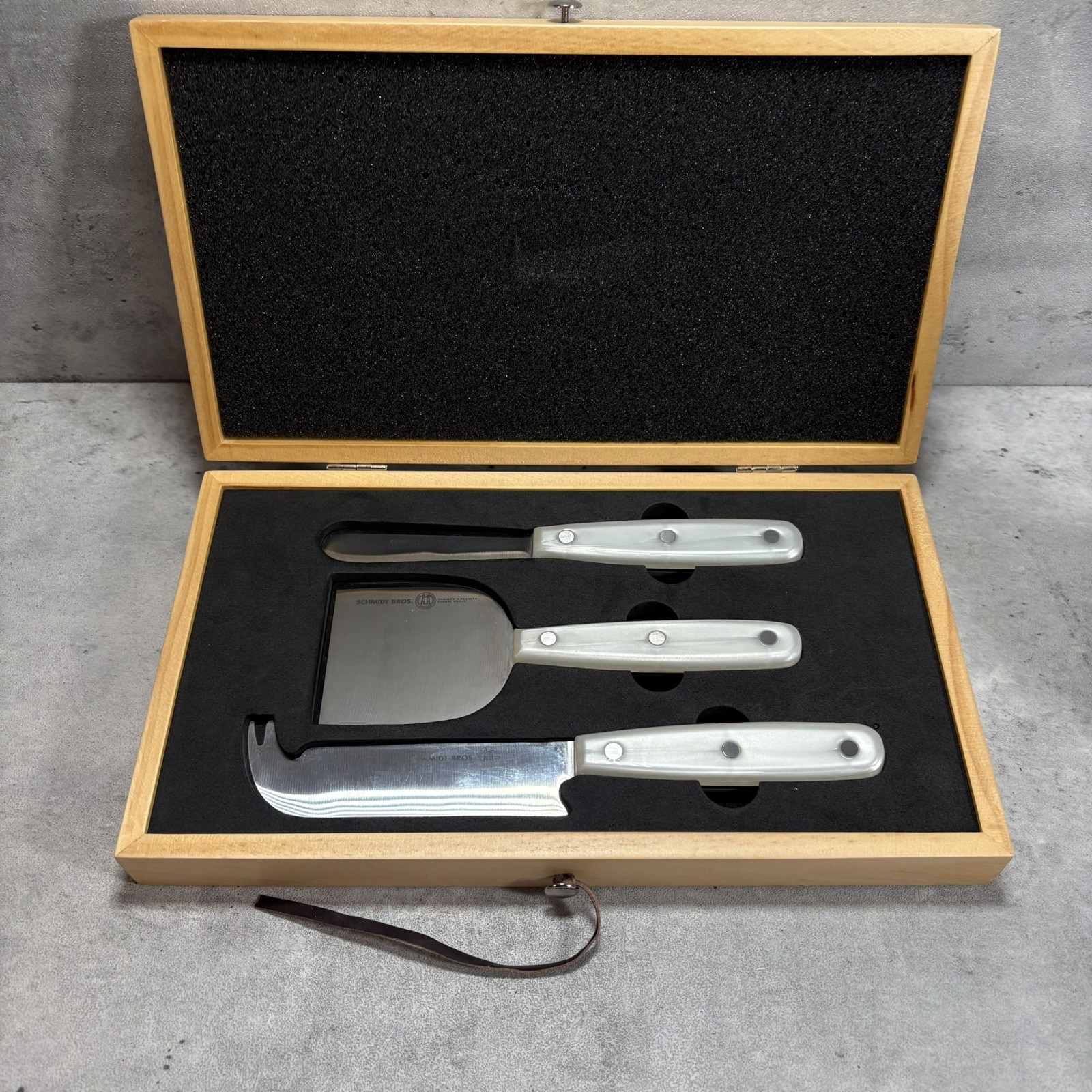 Schmidt Brothers Project X Series Cutley Knife Scraper Set of 3 with Wood Box