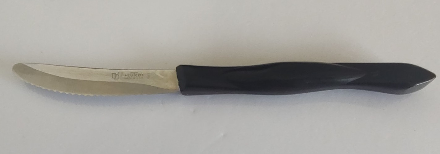 VTG Set of 8 Cutco No. 1759 Serrated Steak Knives Brown Handle Wooden Box