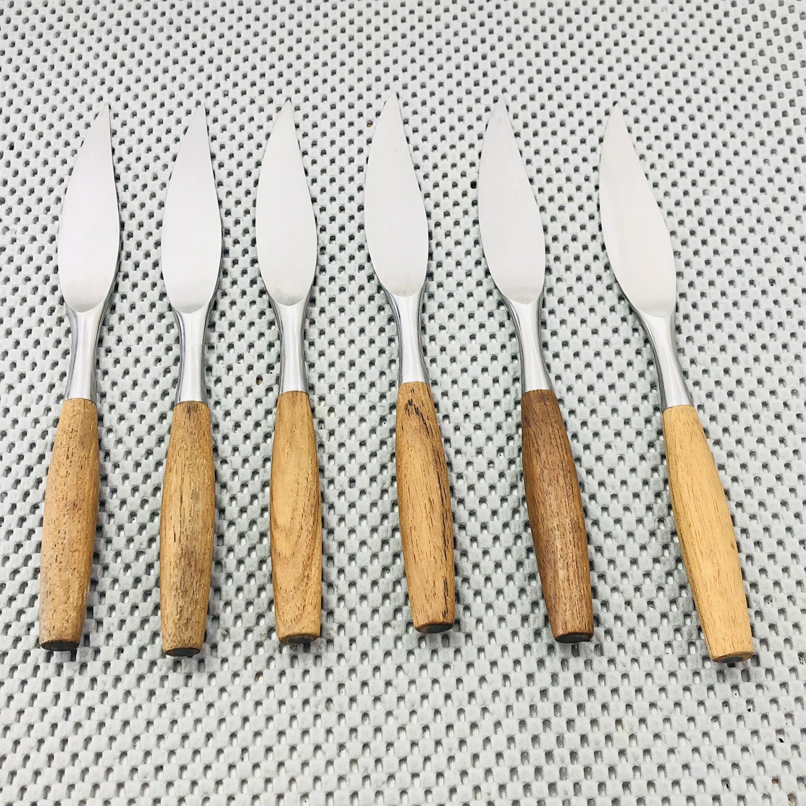 DANSK Designs Fjord JHQ Set/6 Steak Knife Stainless – VTG Germany Teak Quistgaar