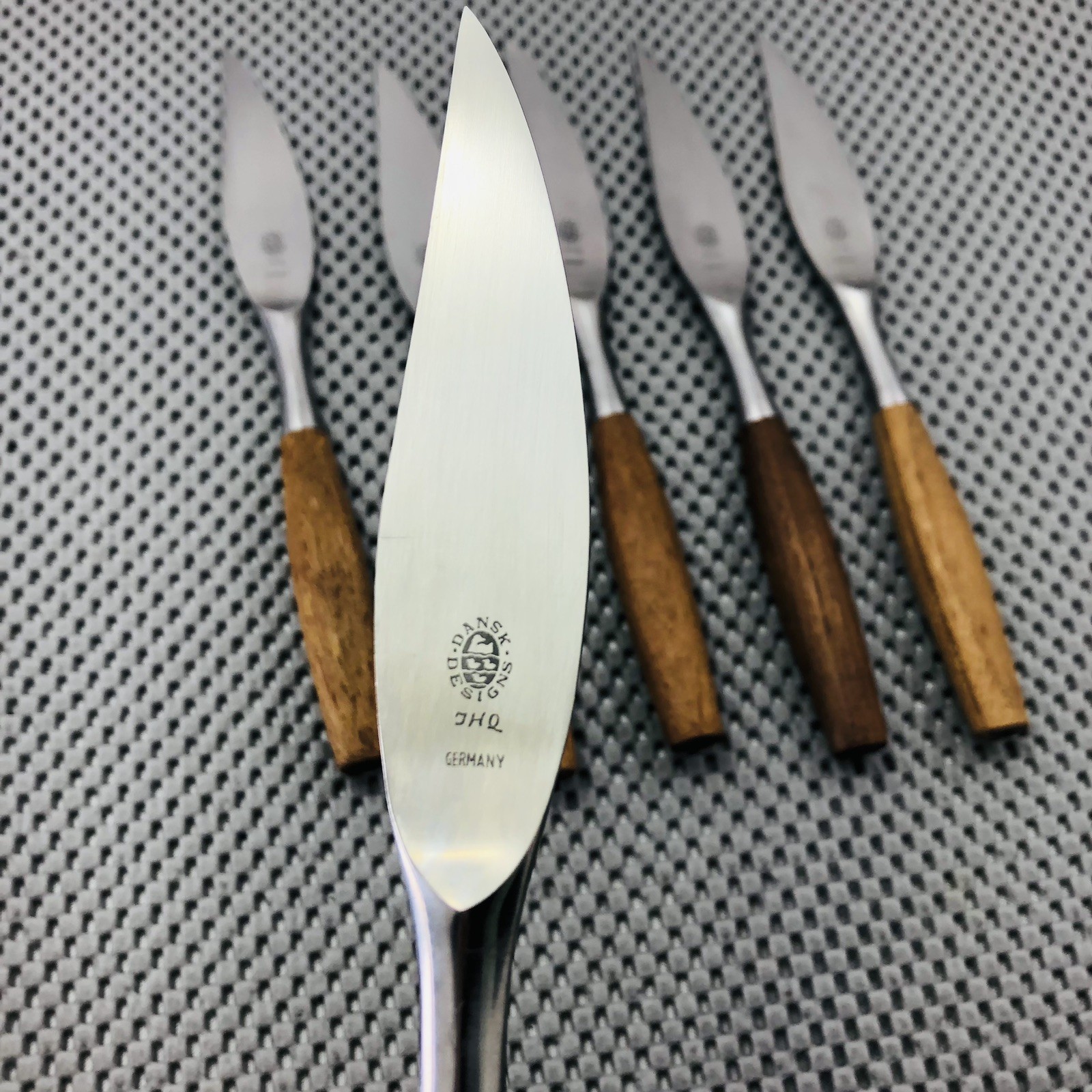 DANSK Designs Fjord JHQ Set/6 Steak Knife Stainless – VTG Germany Teak Quistgaar