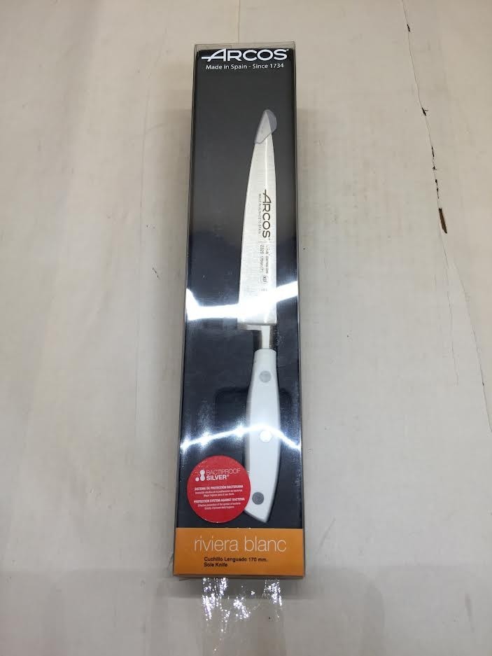 Arcos Sole Knife/Fish Knife 7 Inch Nitrum Stainless Steel and 170 mm blade.