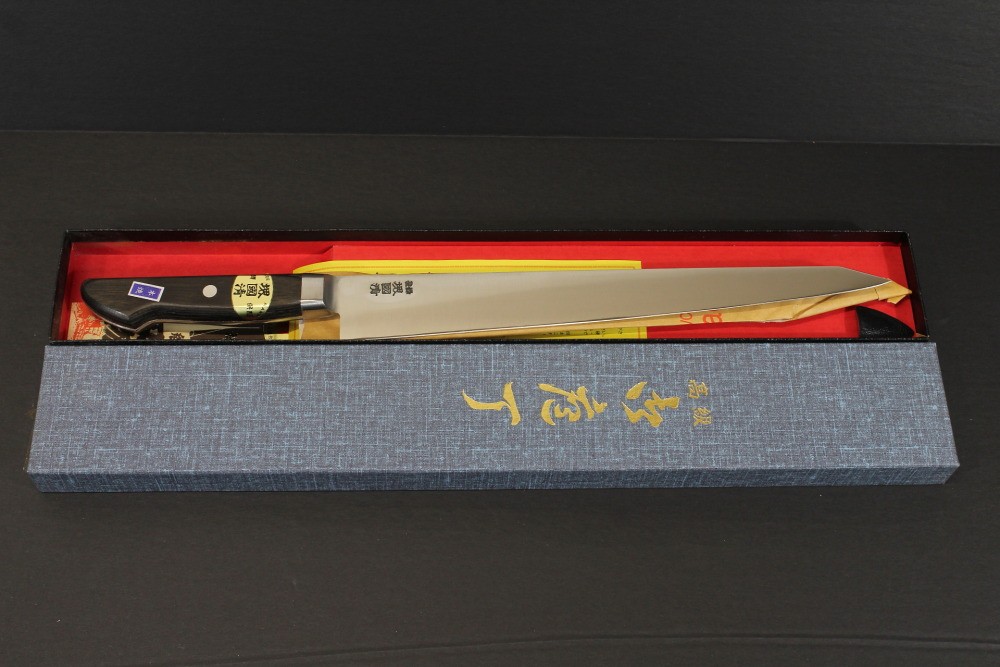 Japanese Kitchen Chef Knife Honyaki Katana Method GYUTO 11″ 27cm Blade #9 SHARP