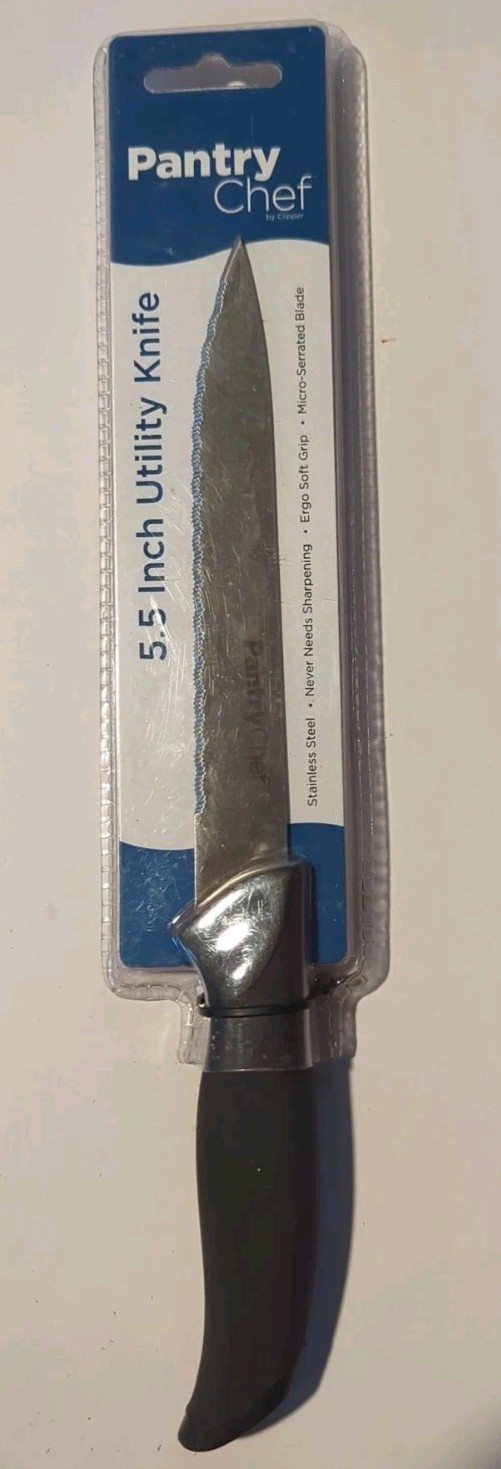 Pantry Chef Stainless Steel 5.5″ Home Kitchen Chefs Utility Knife Serated SEALED