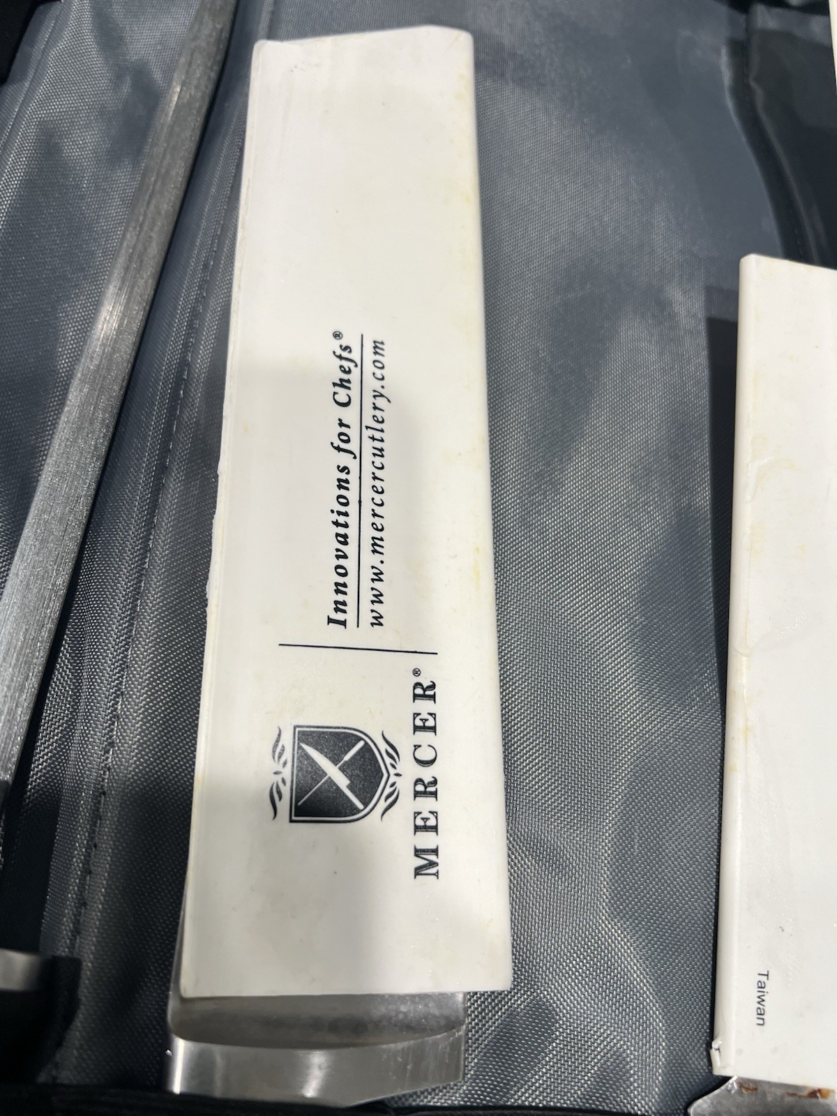 Mercer Culinary Professional Chef Knife Used German Steel W/ Black Roll Bag