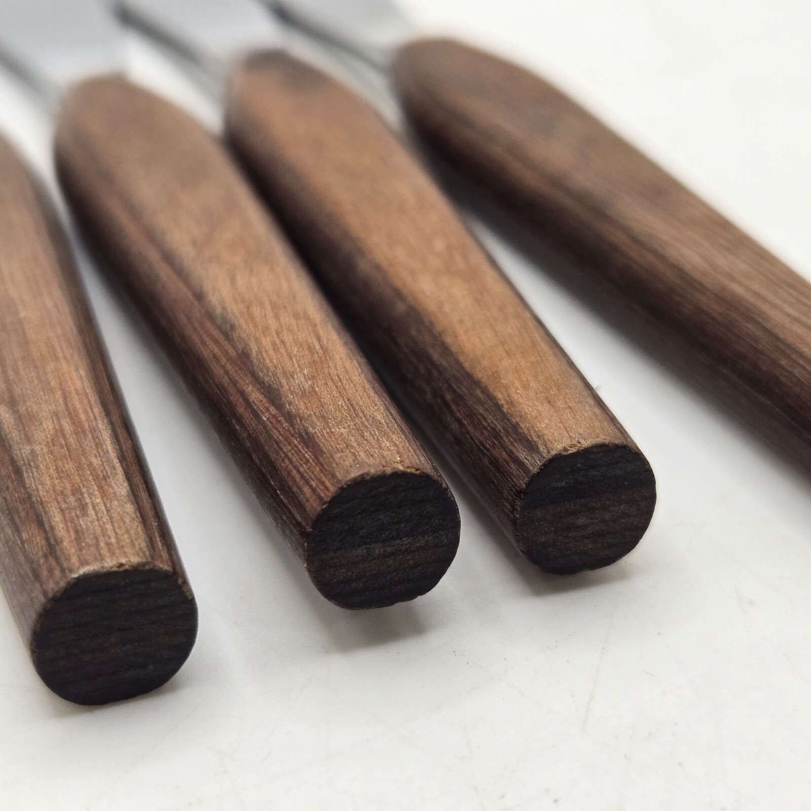 Fleetwood Designs Steak Knife Set Of 4 Danish Mid Century Modern Teak Stainless