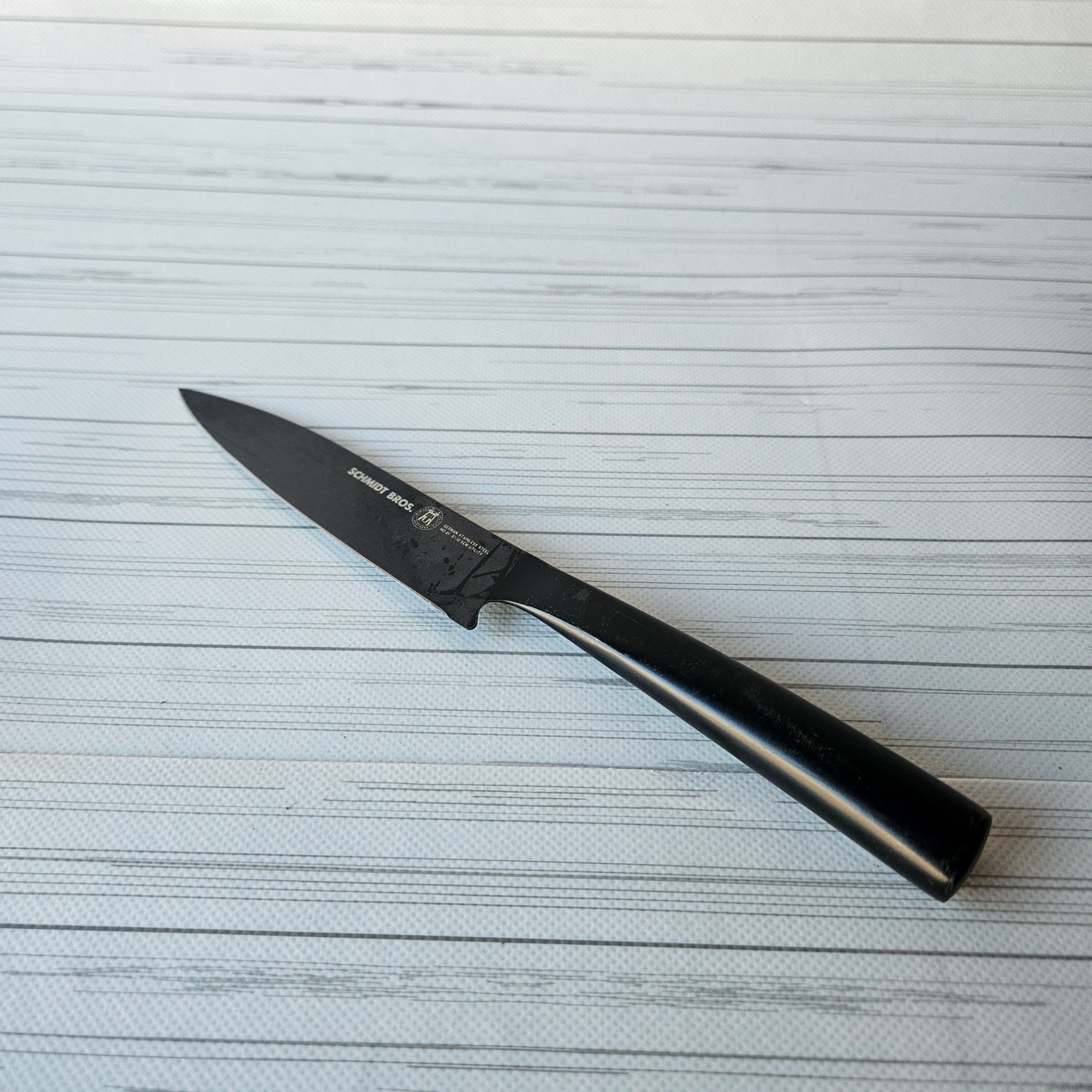Schmidt Bros Utility Knife Unisex 5.5in Black German Stainless Steel Jet Black