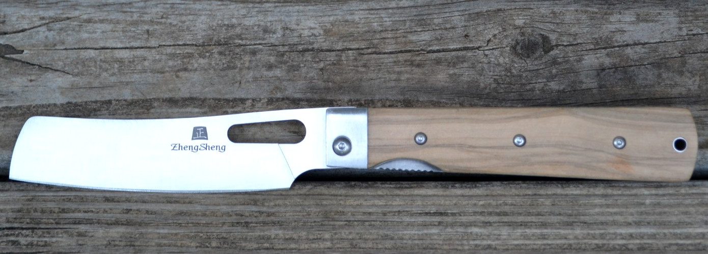ZhengSheng 4.8″ Ultra Sharp 440A Stainless Steel Blade Folding Chef Knife — New
