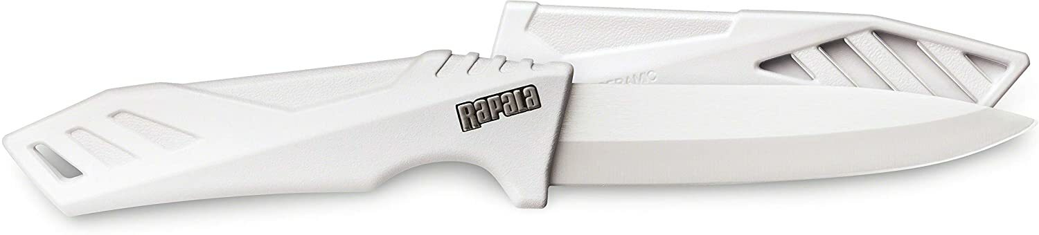Rapala Utility Kitchen Knife 3.75″ White Ceramic Drop Blade White Rubber Handle