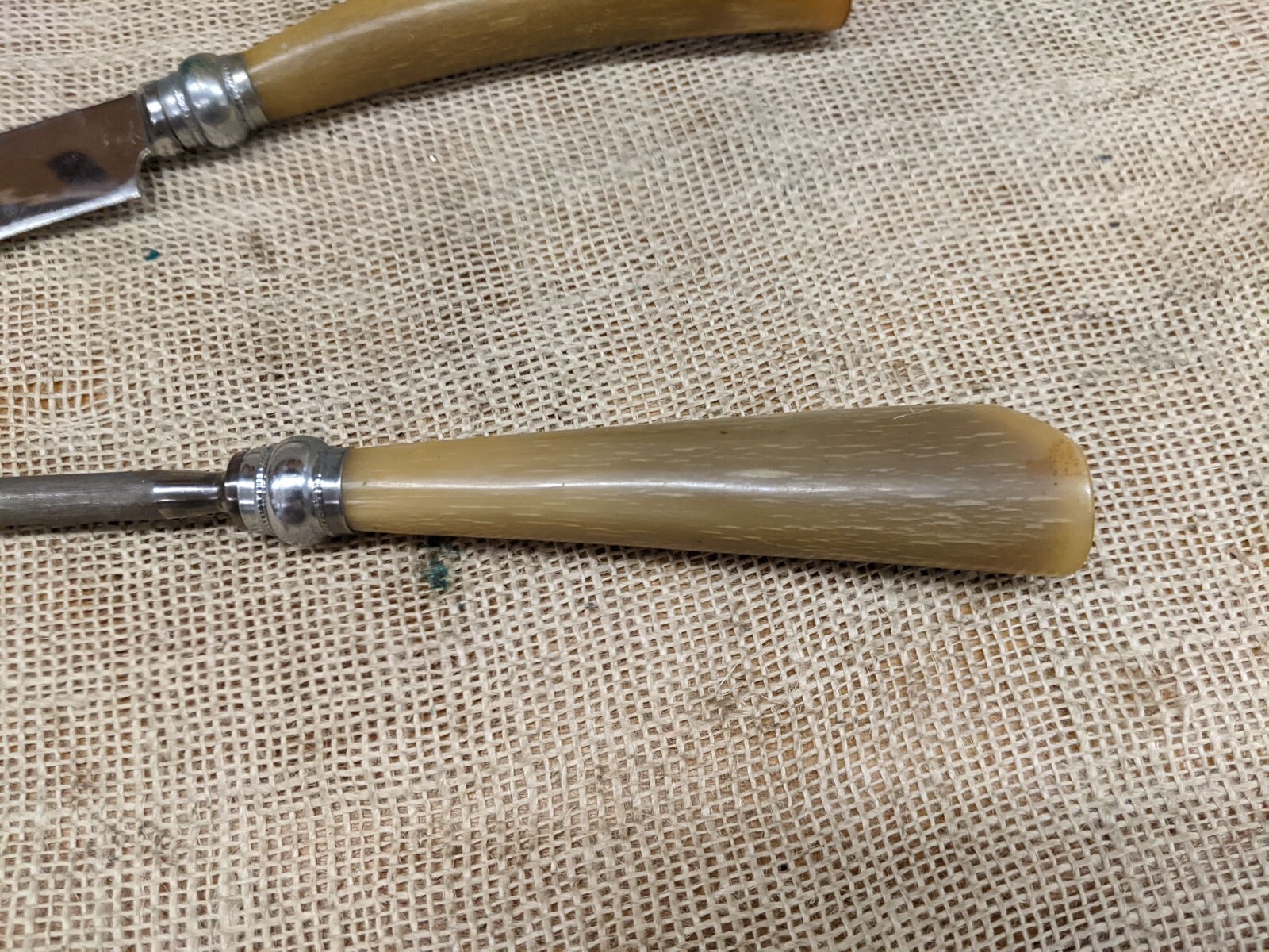 Boker 8″ carving knife and steel, bone handles