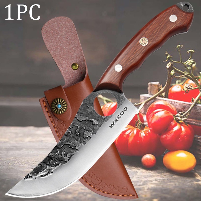 8PCS Professional Stainless Steel Chef Knife Set Kitchen Cooking Butcher Cleaver